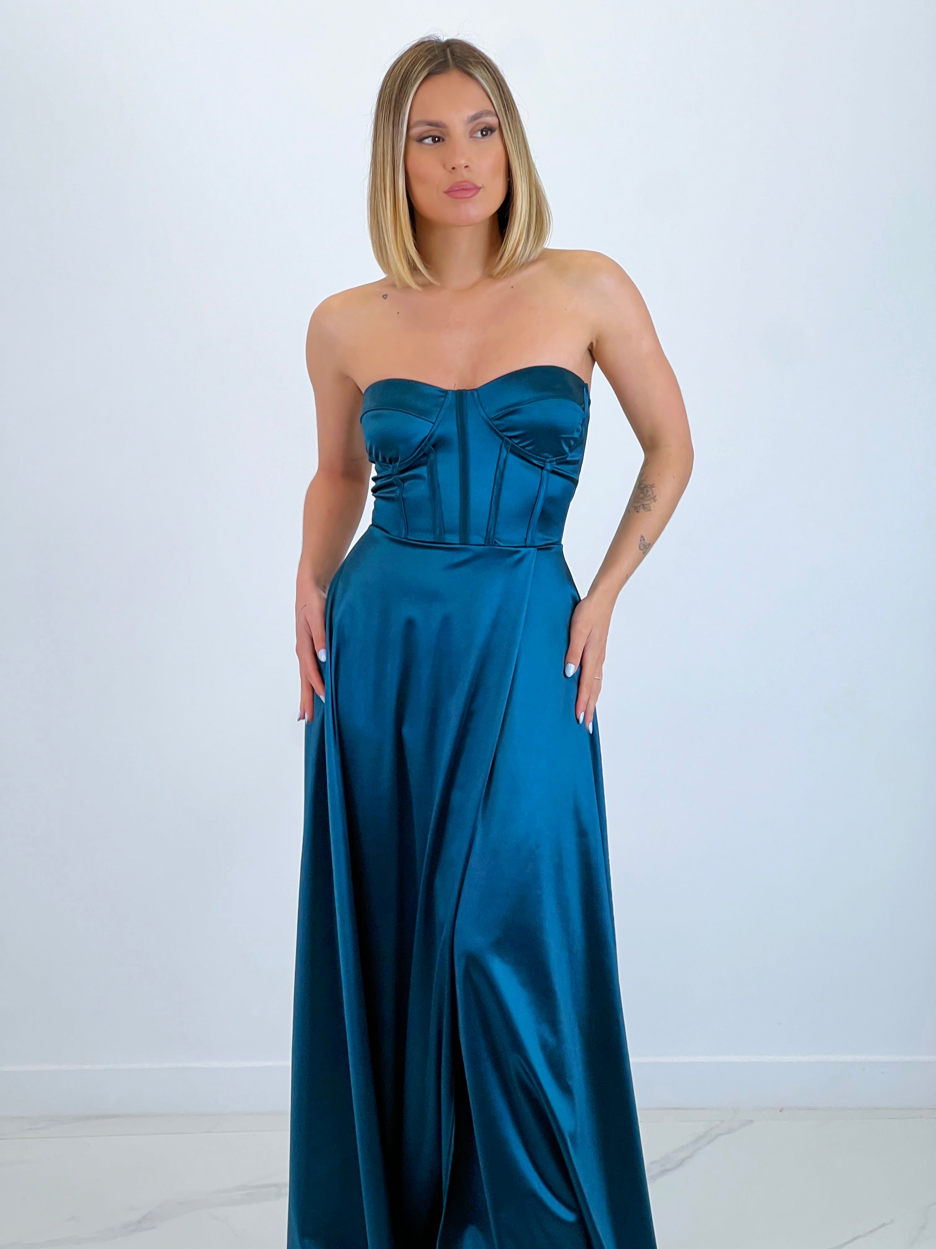 Vestido satinado Nelia