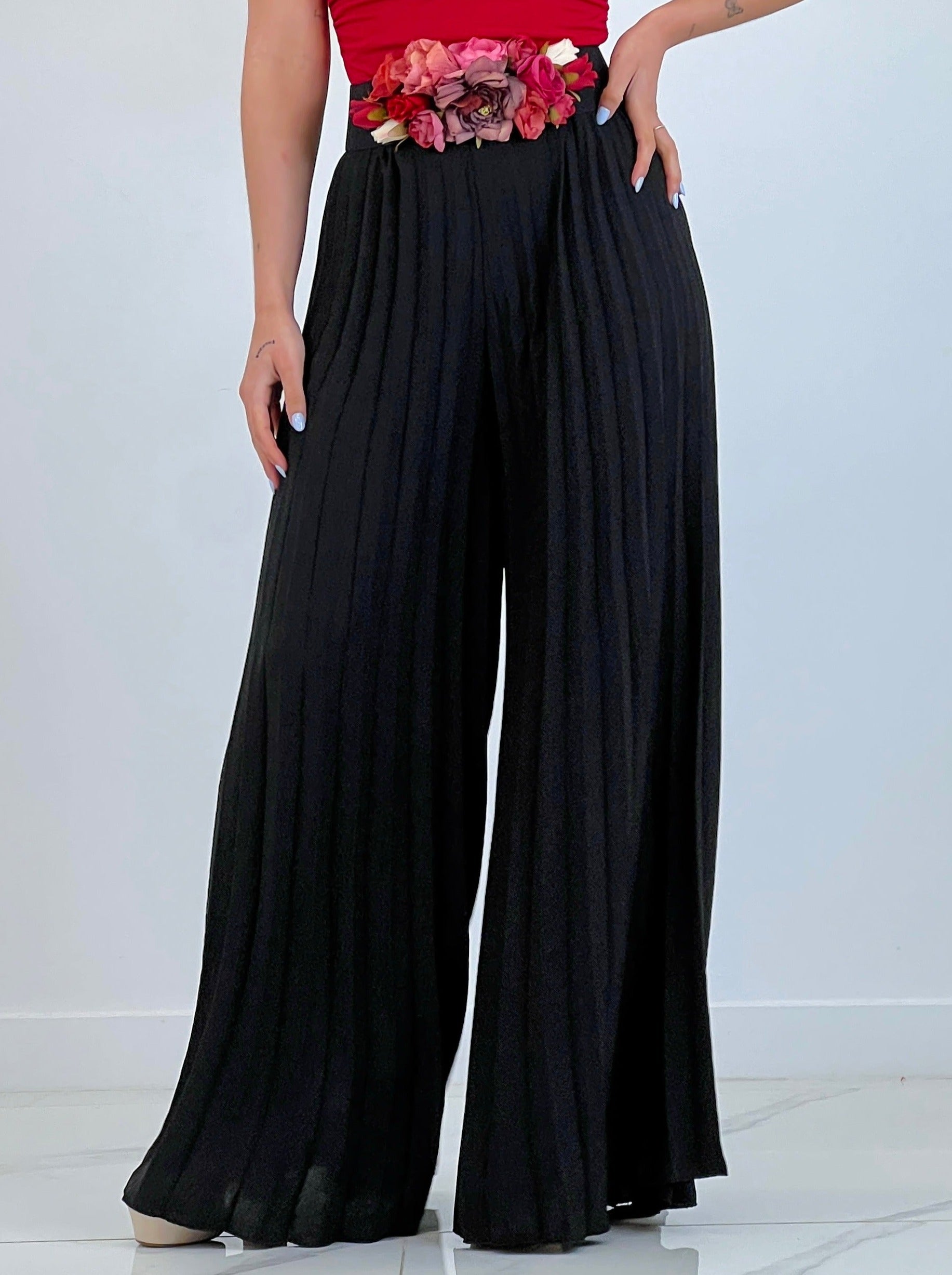 Pantalón plisado gasa Abril