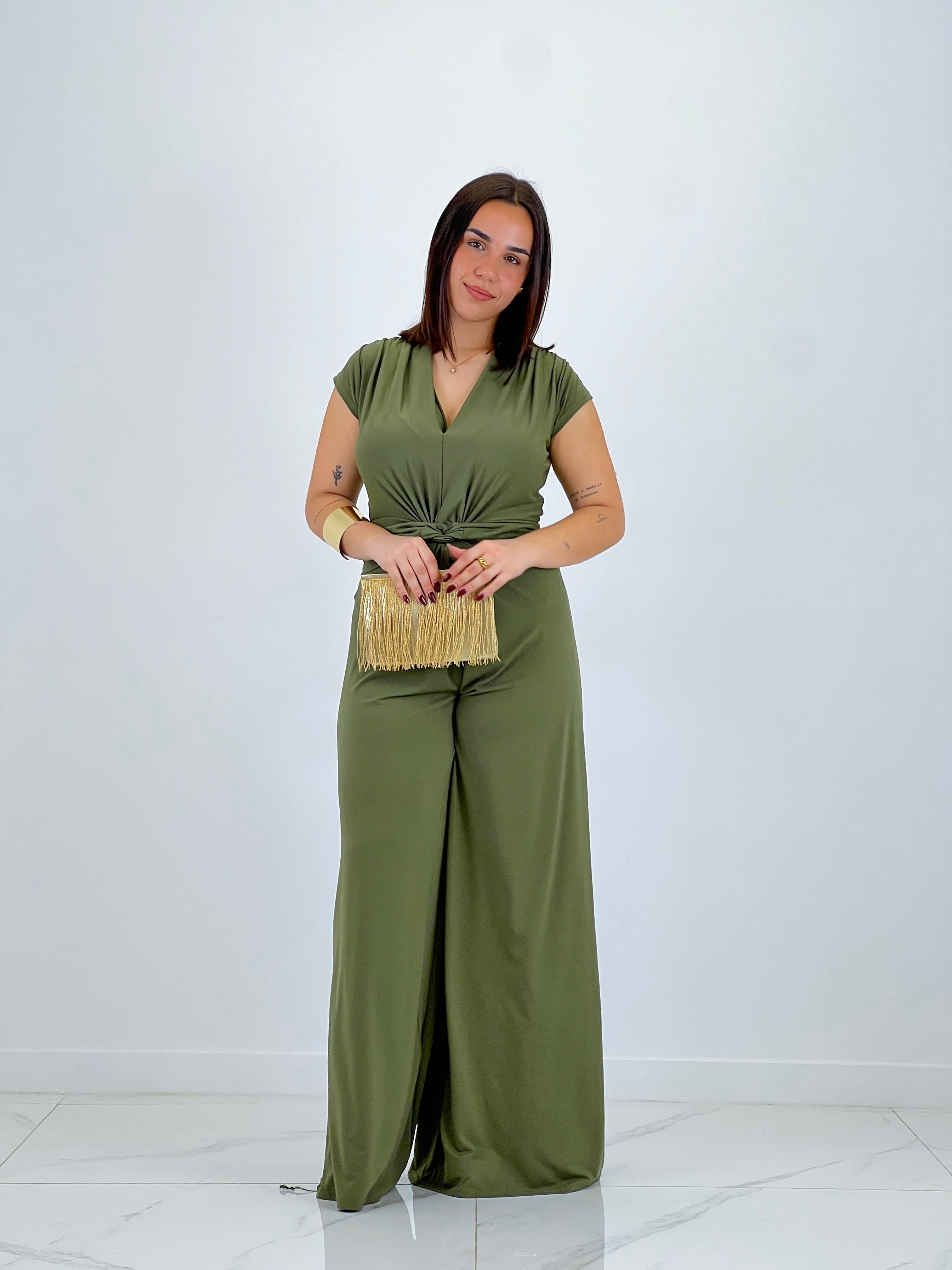 Mono fruncido manga corta