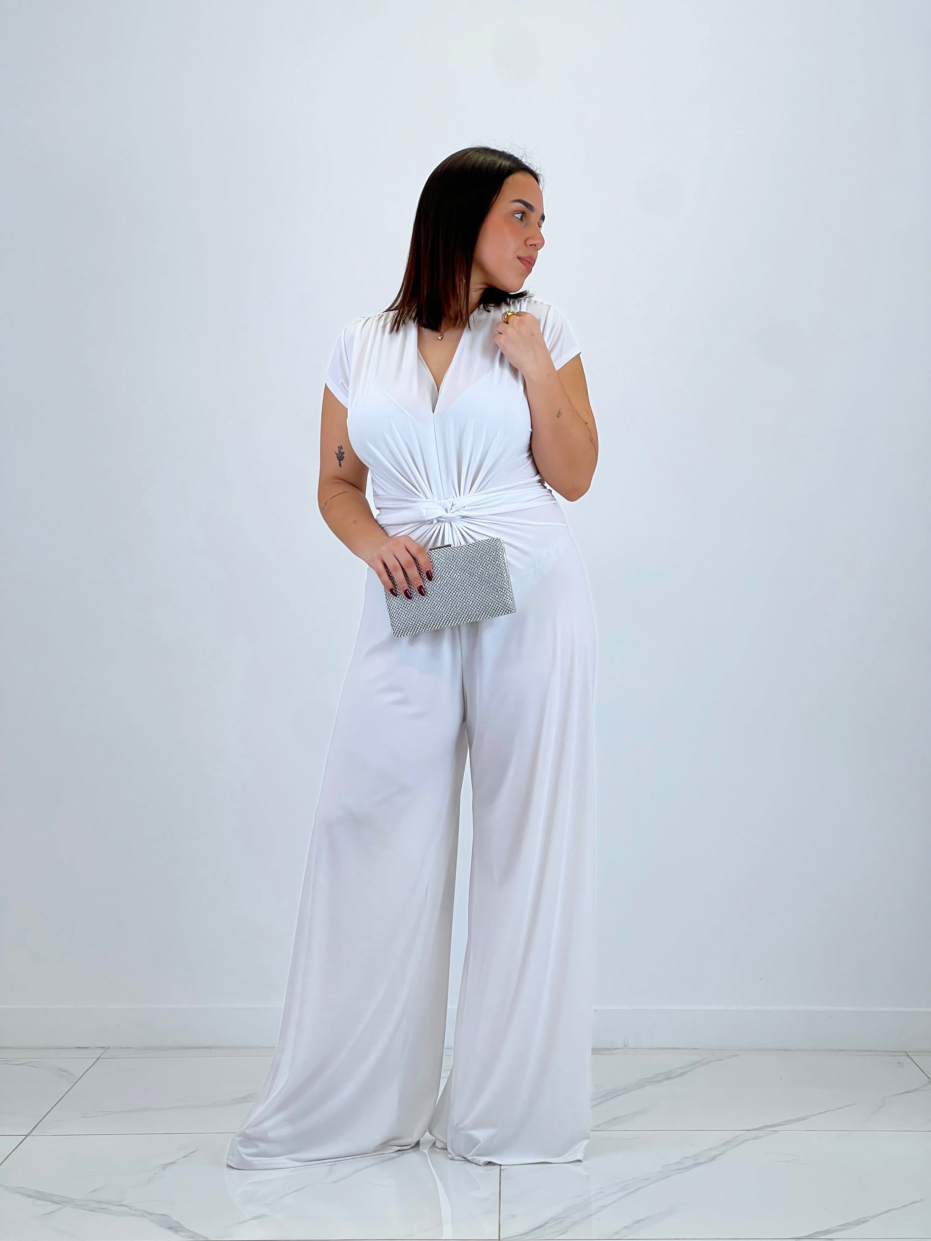 Mono fruncido manga corta