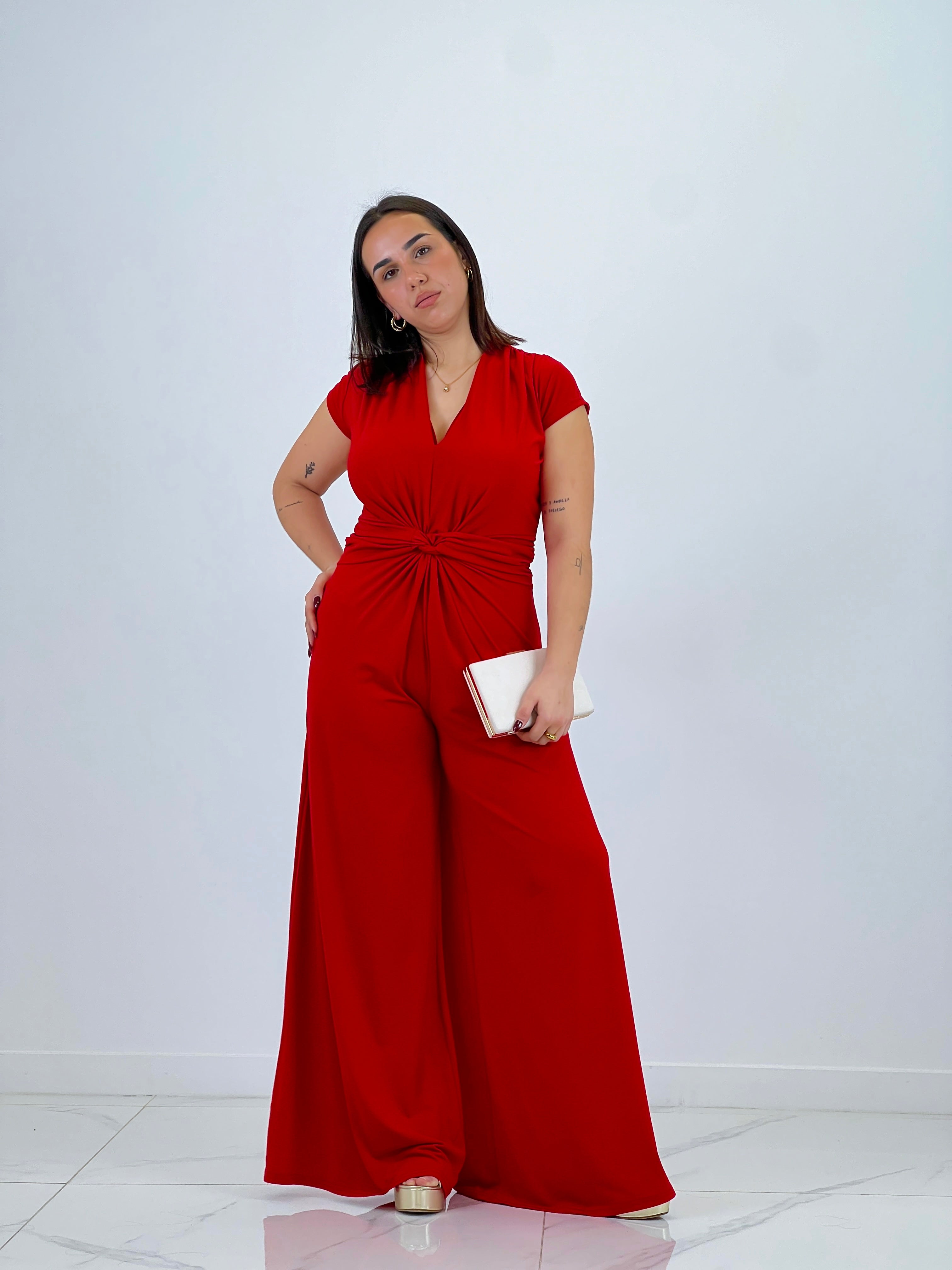 Mono fruncido manga corta