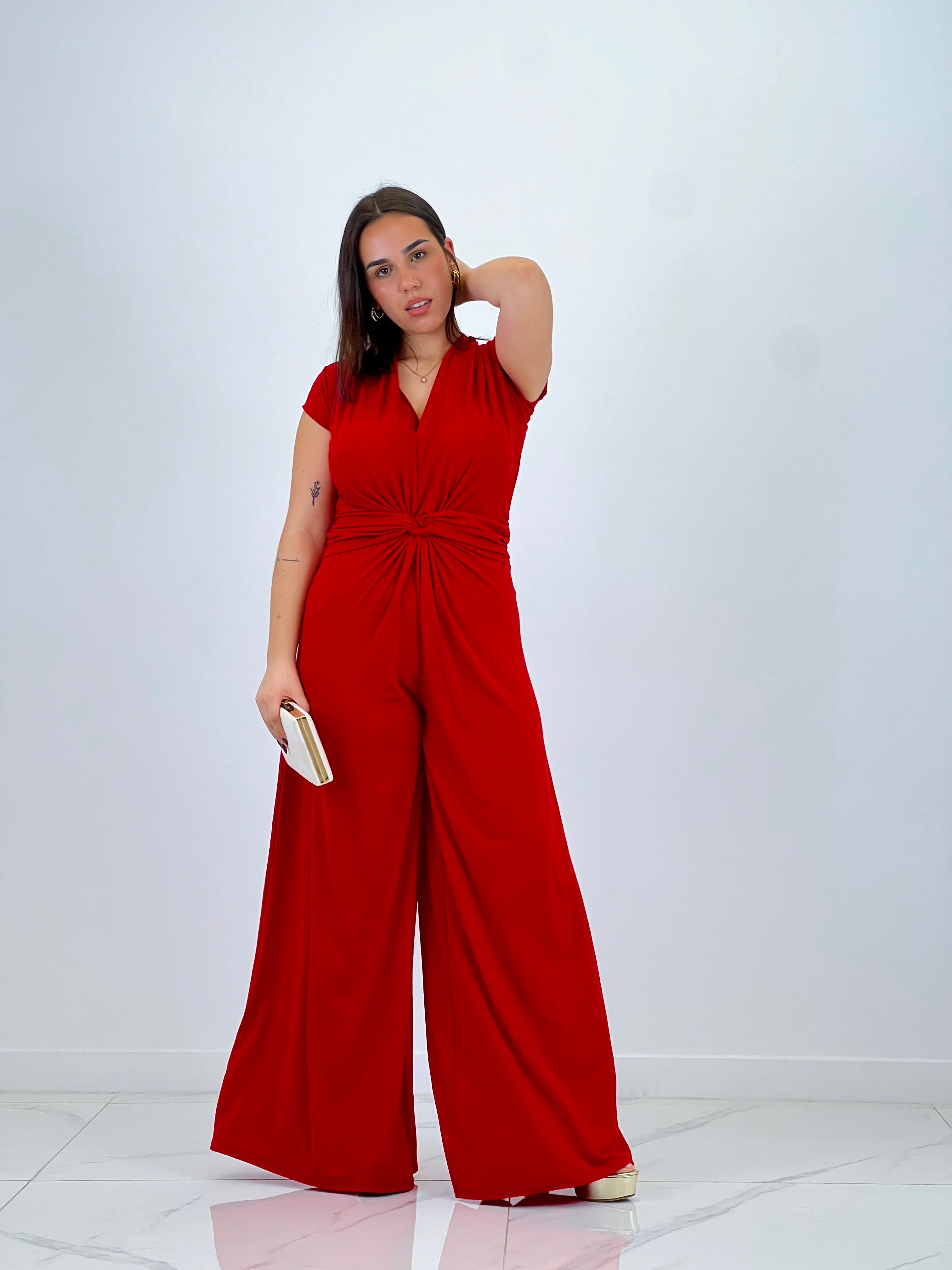 Mono fruncido manga corta