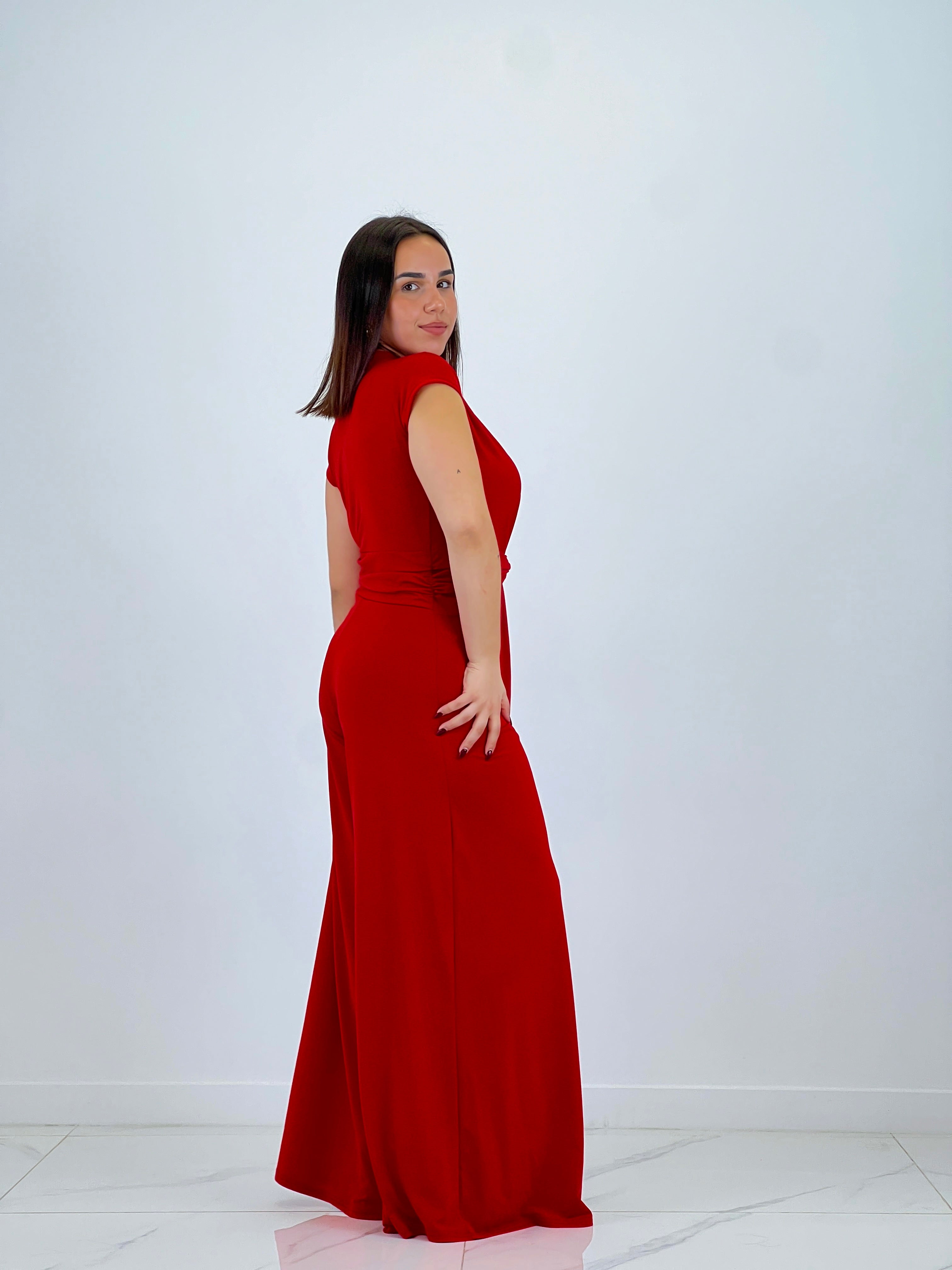 Mono fruncido manga corta