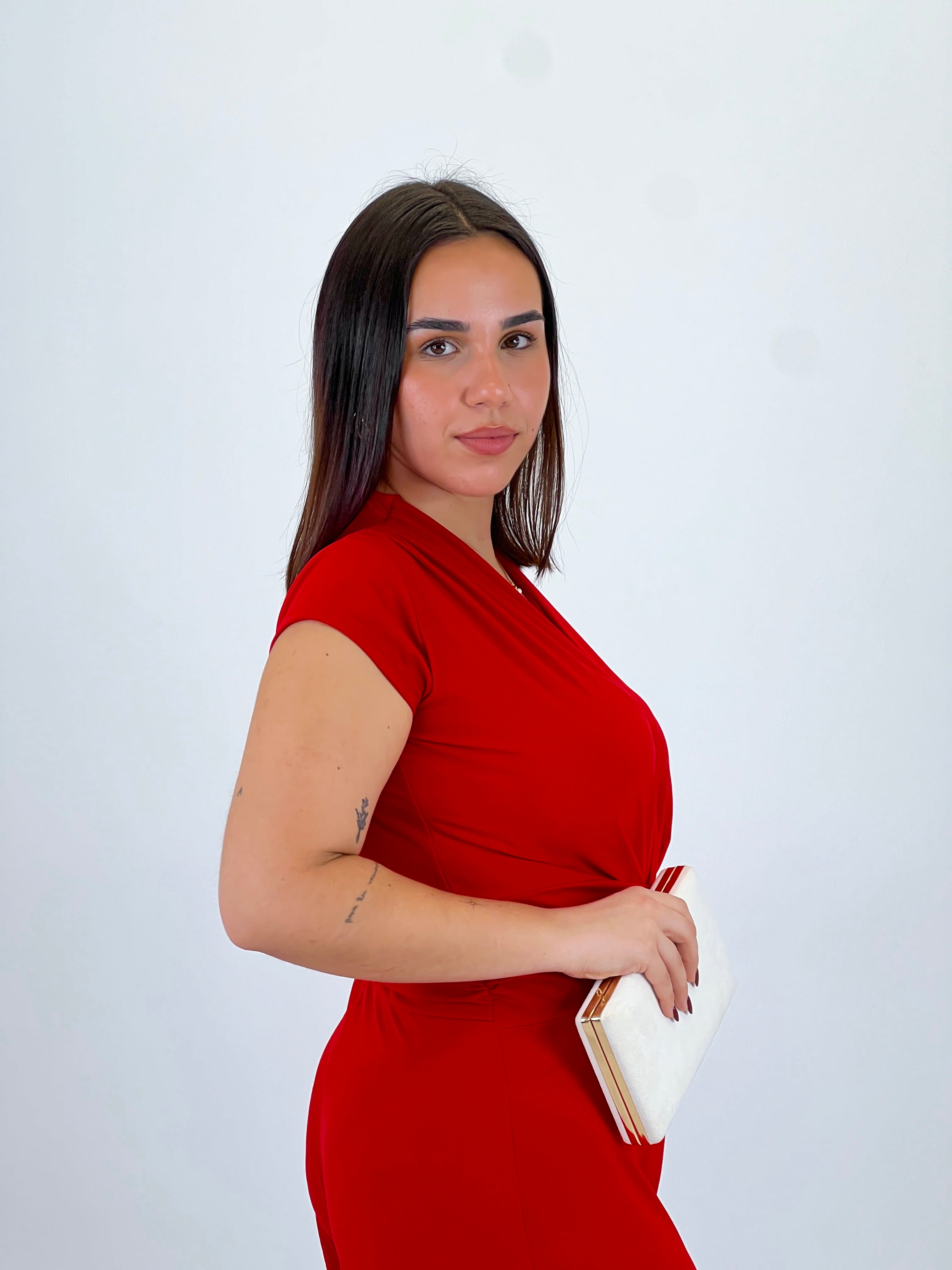 Mono fruncido manga corta