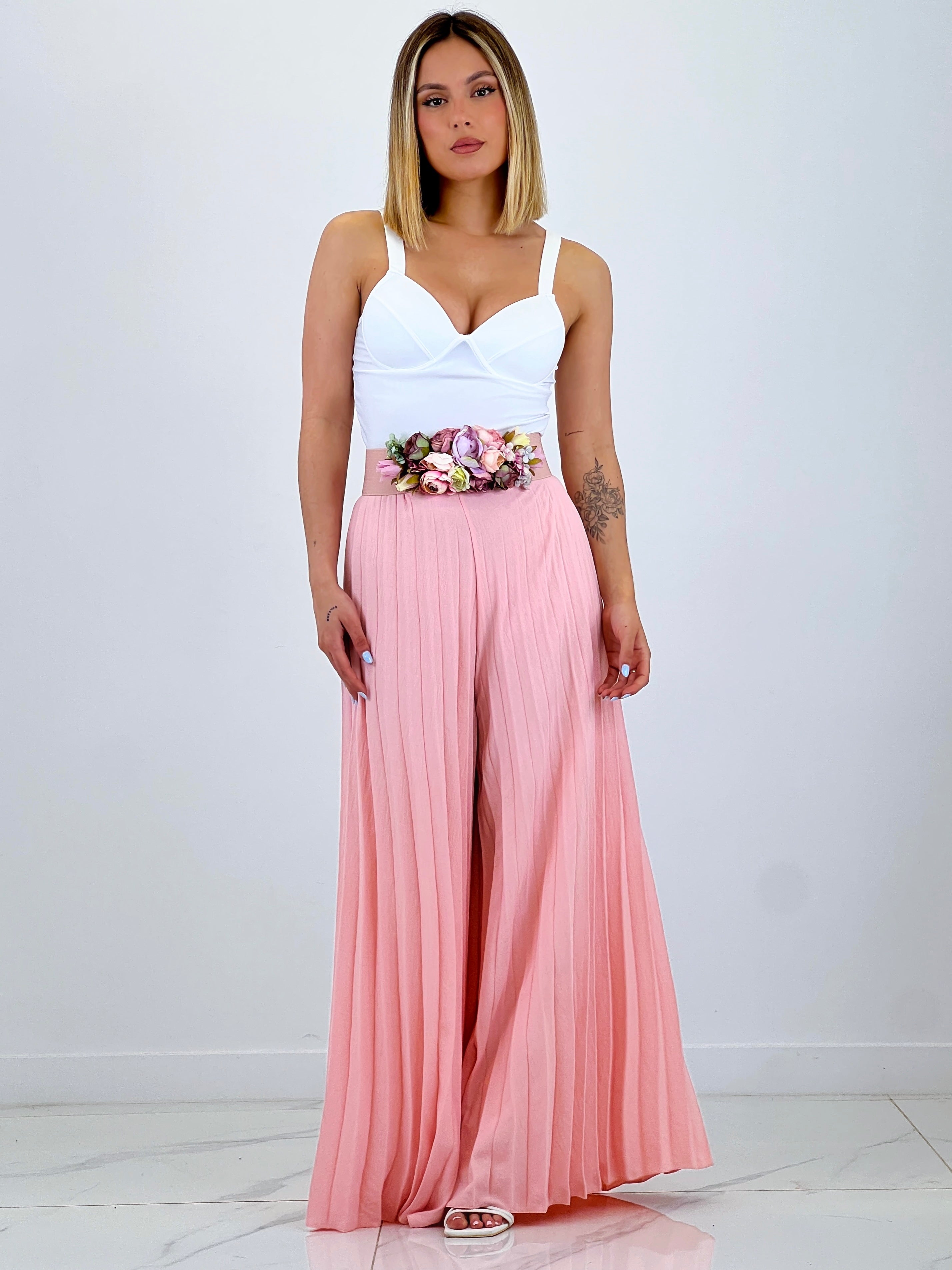 Pantalón plisado gasa Abril