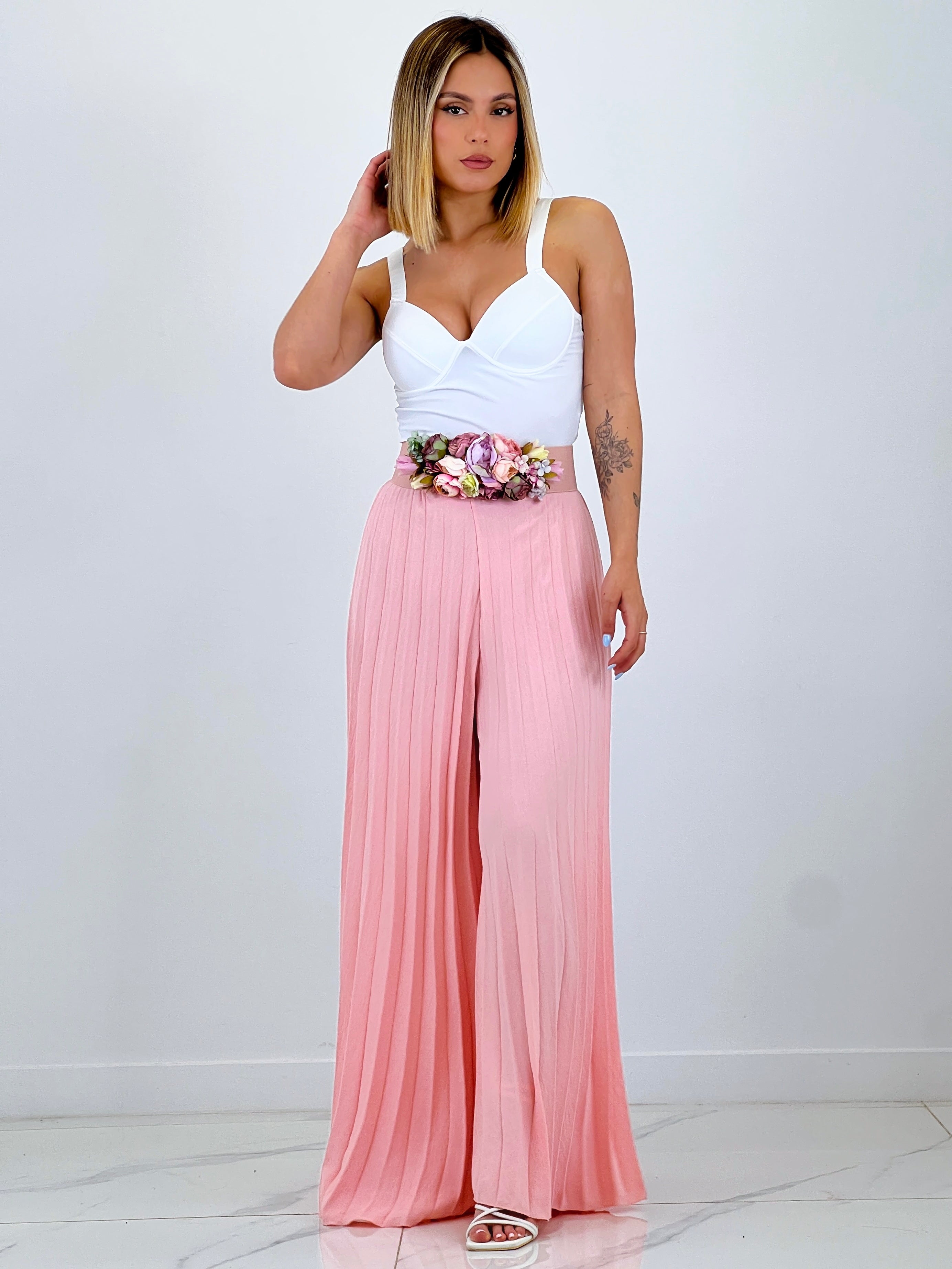 Pantalón plisado gasa Abril