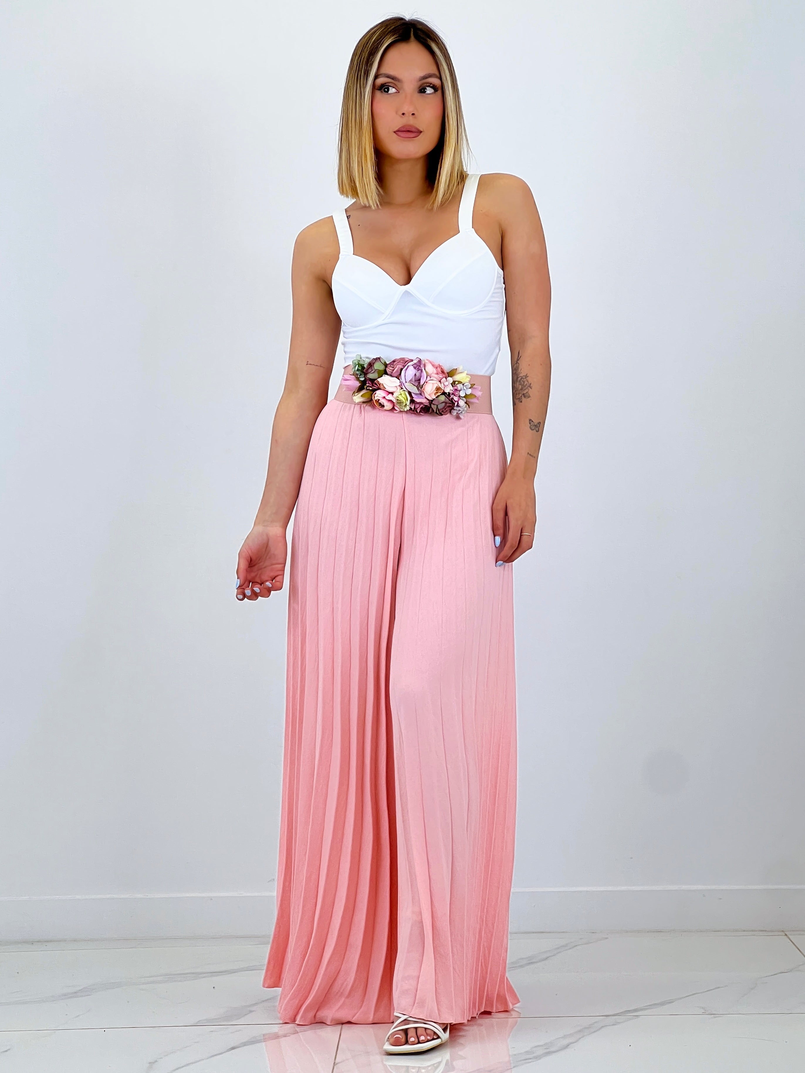 Pantalón plisado gasa Abril