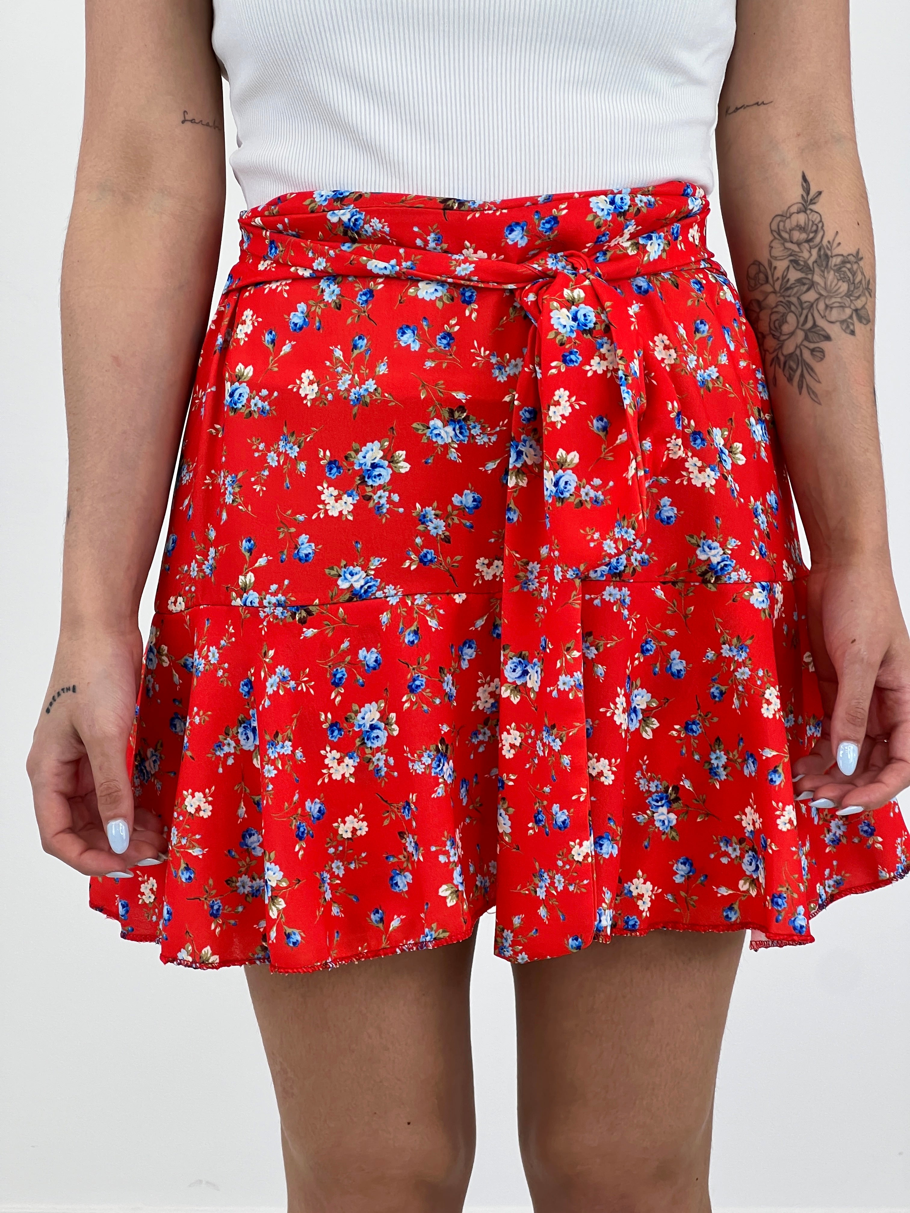 Saia calção flores