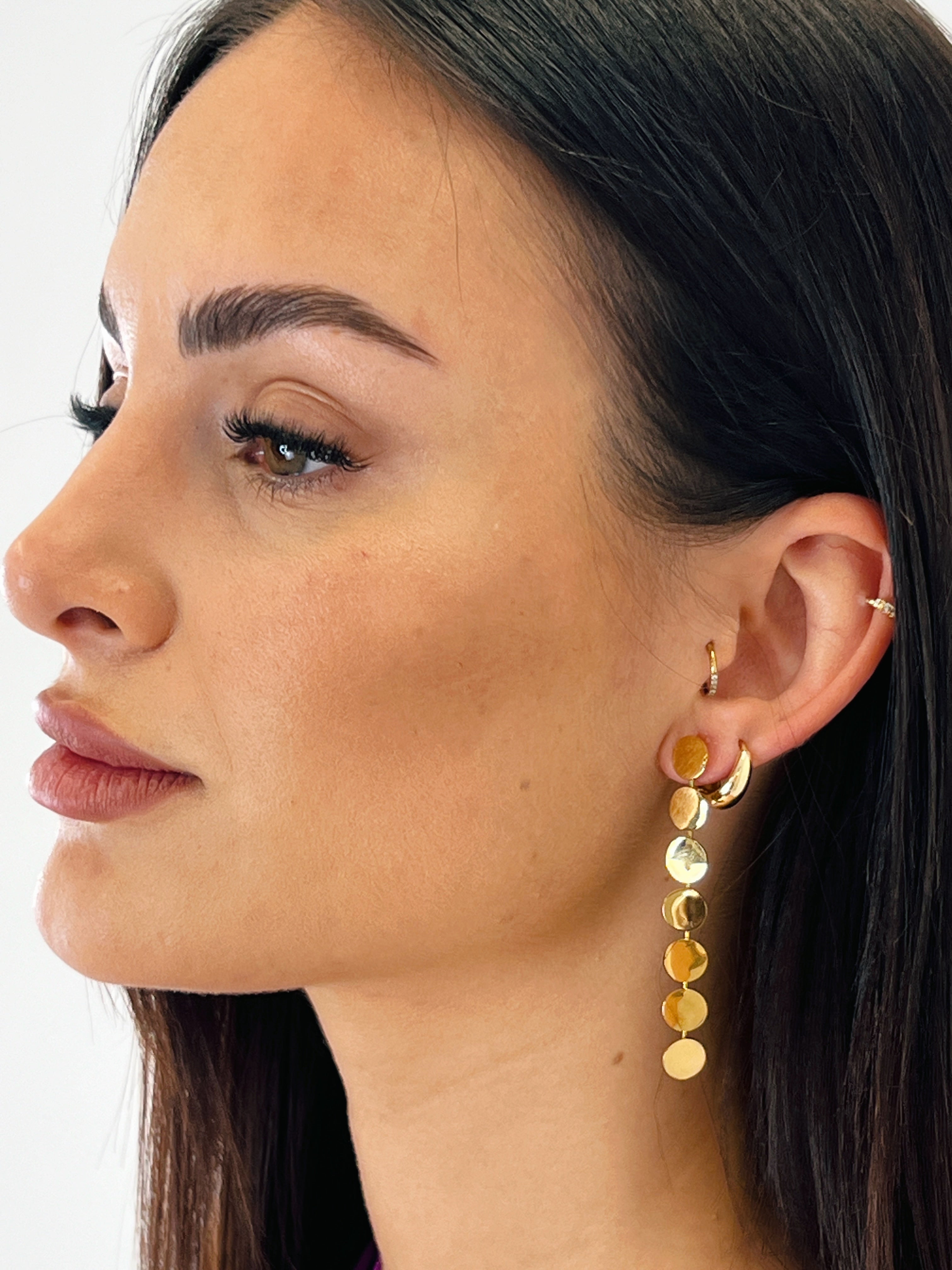 Pendientes cadena circular