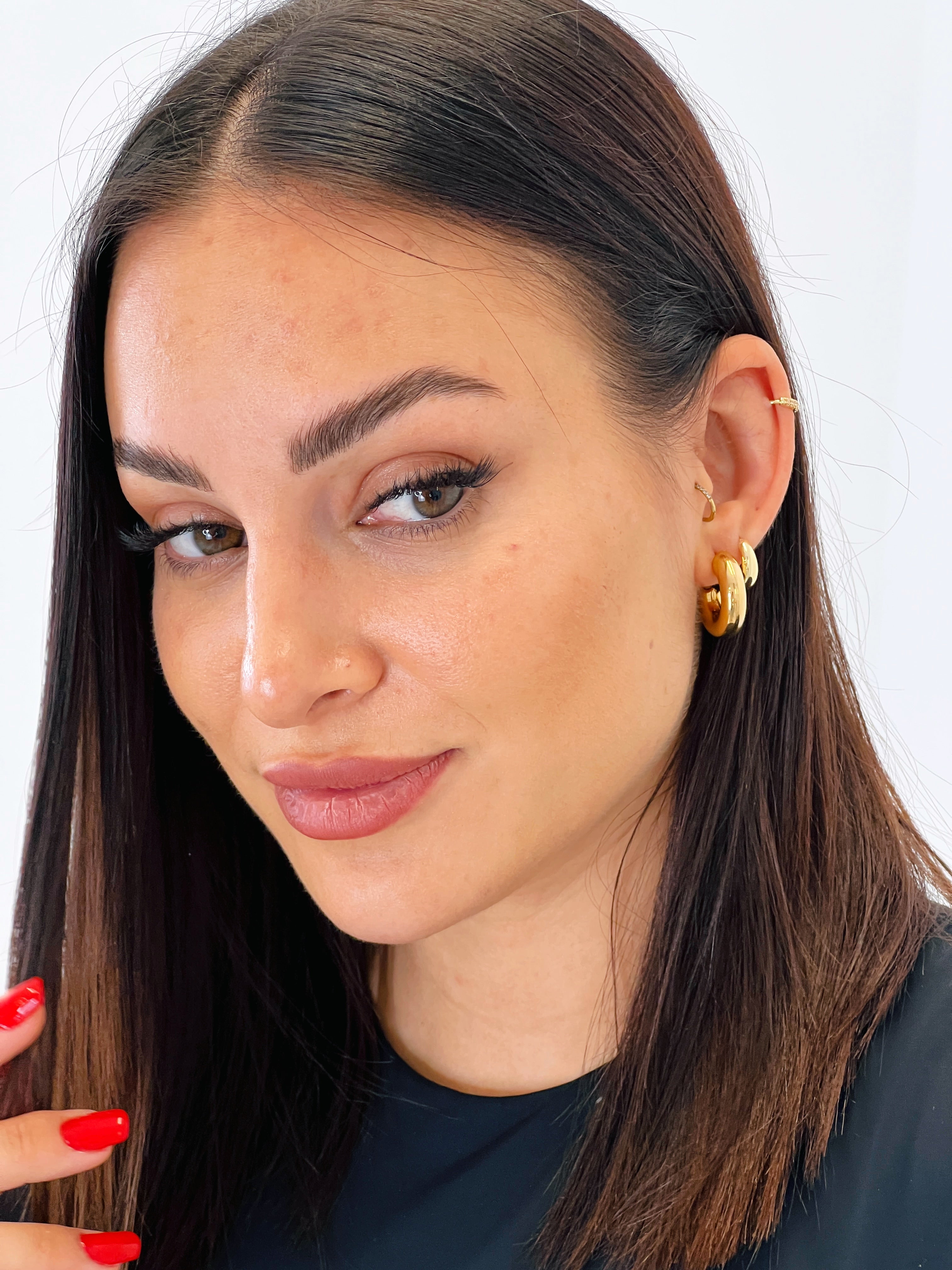 Pendientes aro grueso mediano