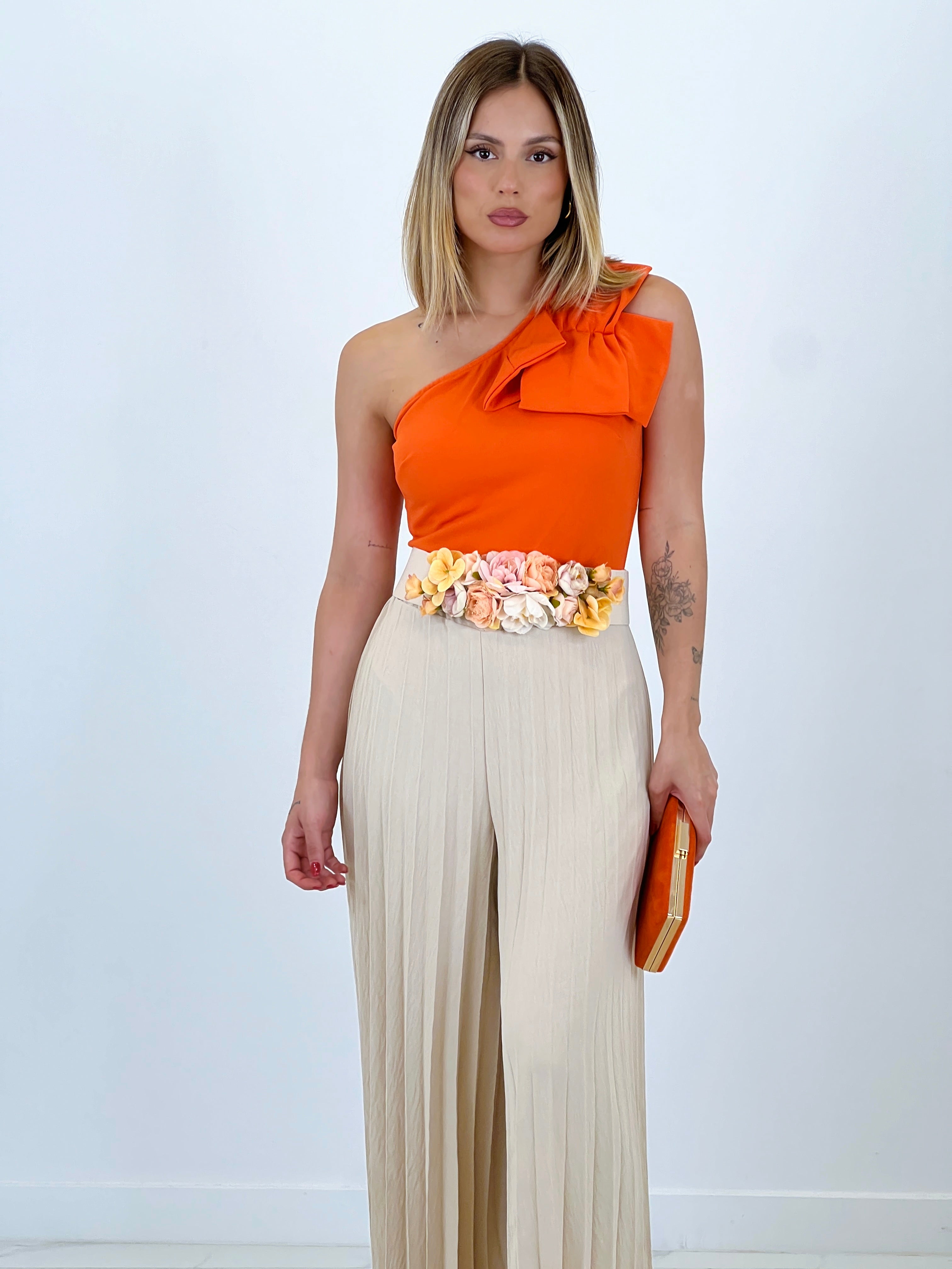 Pantalón plisado gasa Abril