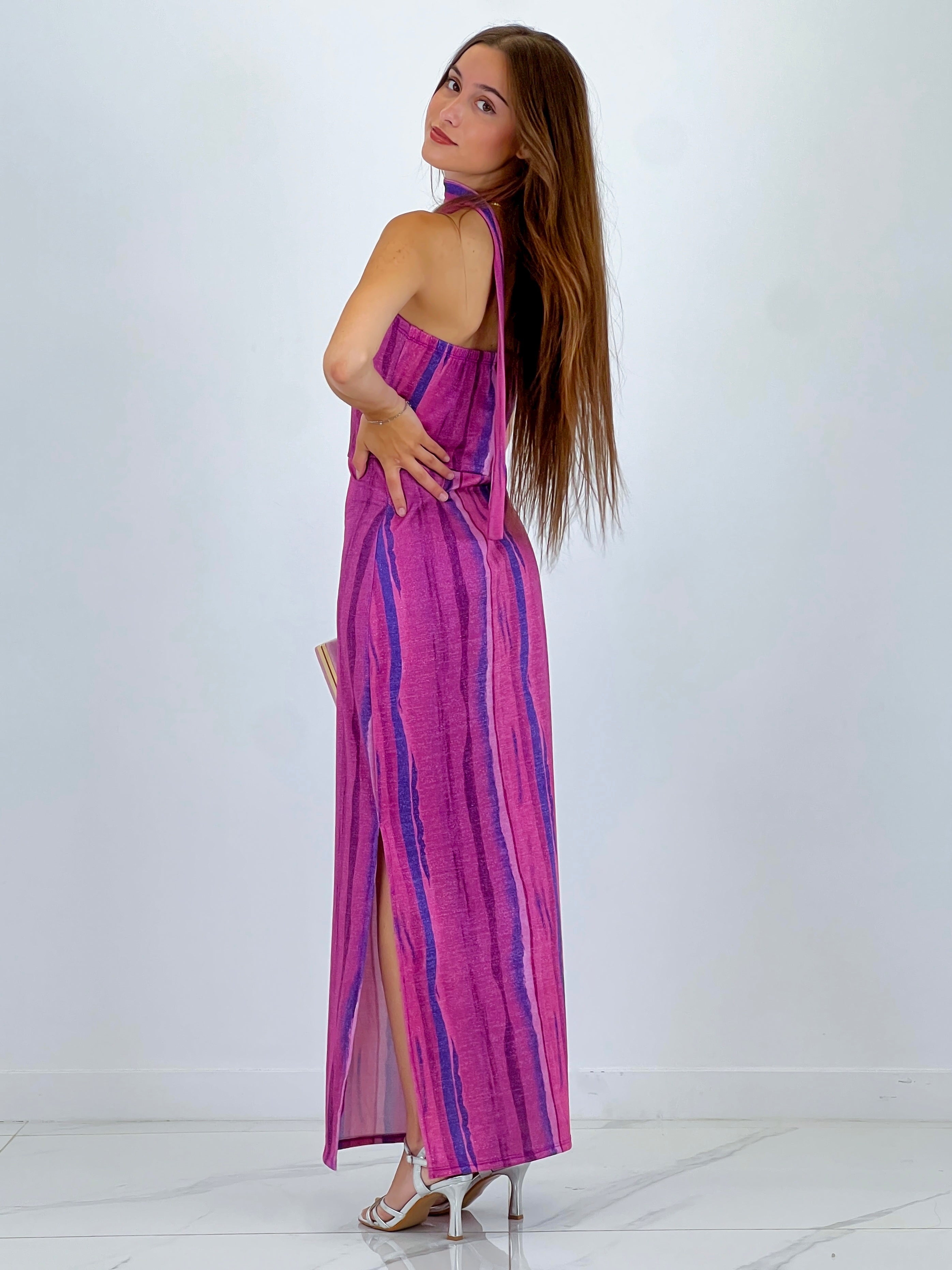 Vestido palabra de honor aguas