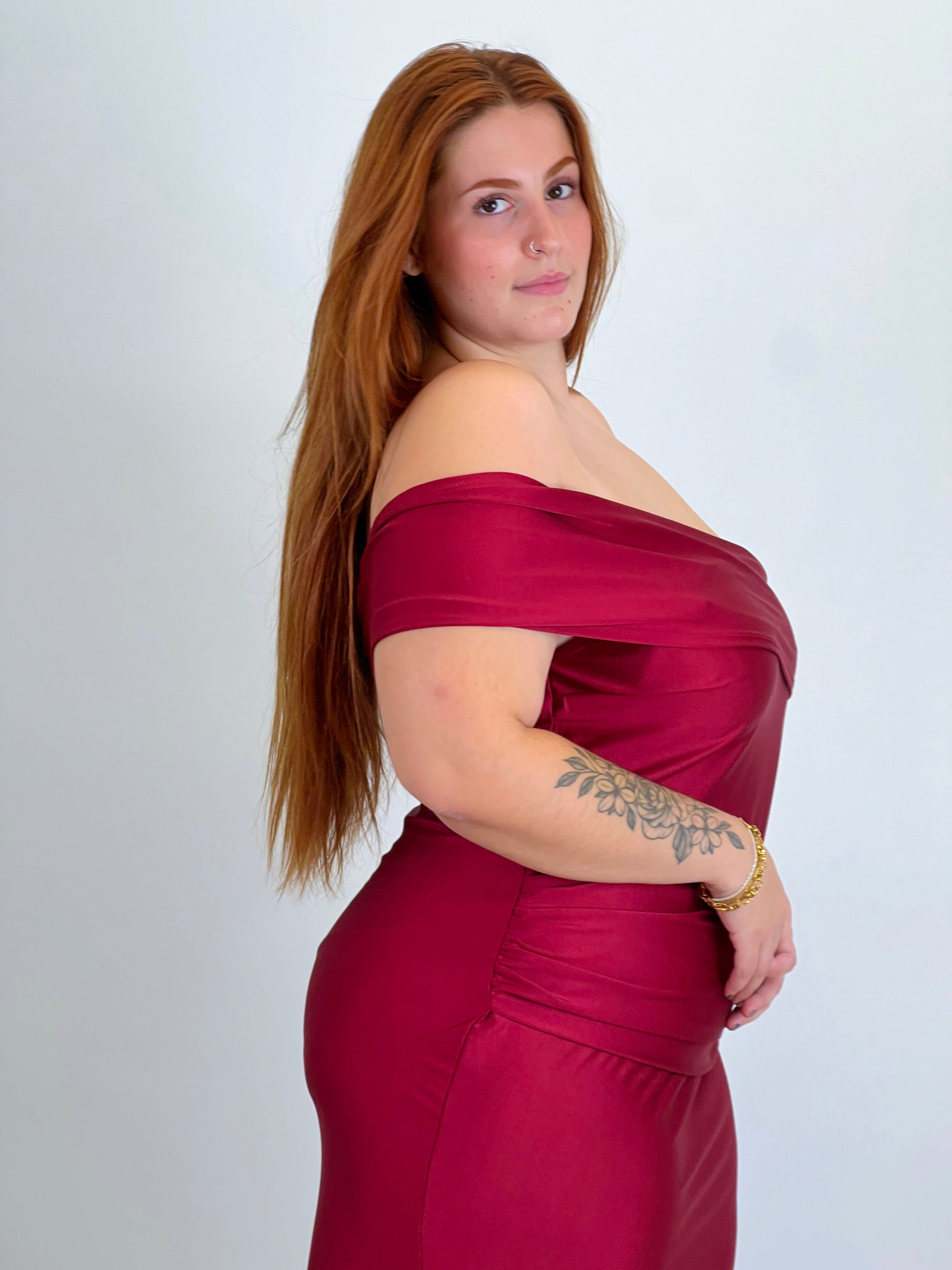 Vestido satinado Grace Plus size