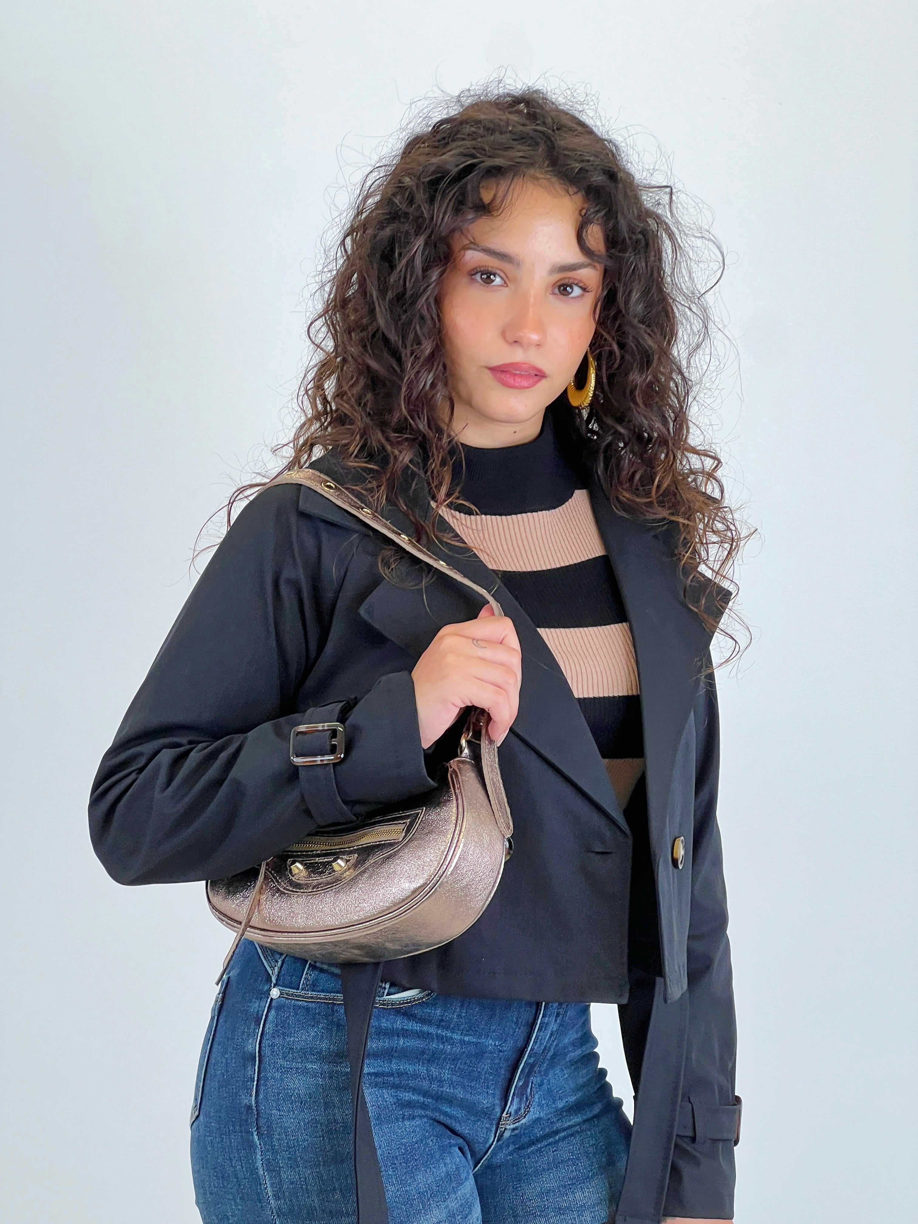 Belted trench jacket