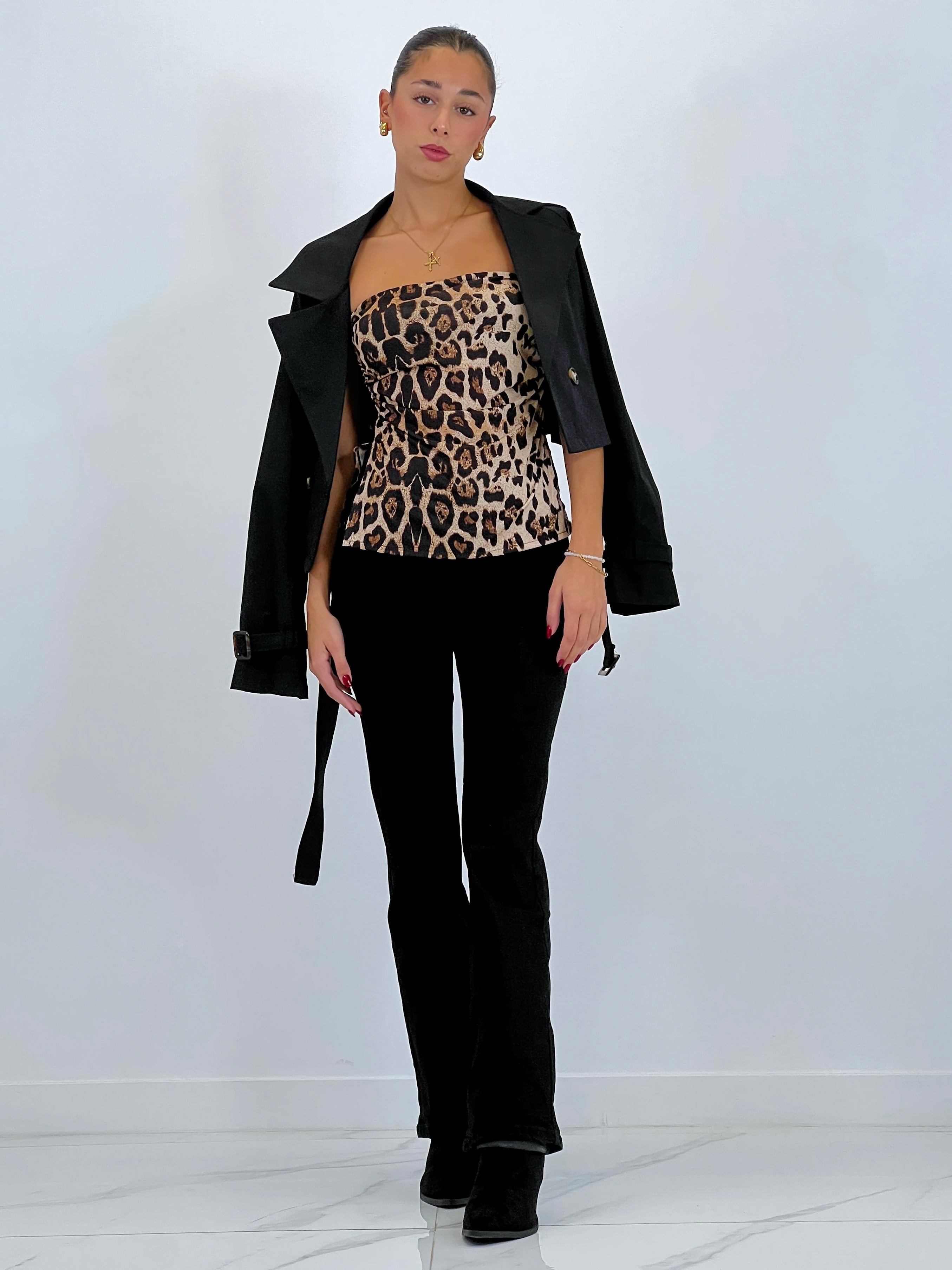 Top bandana animal print