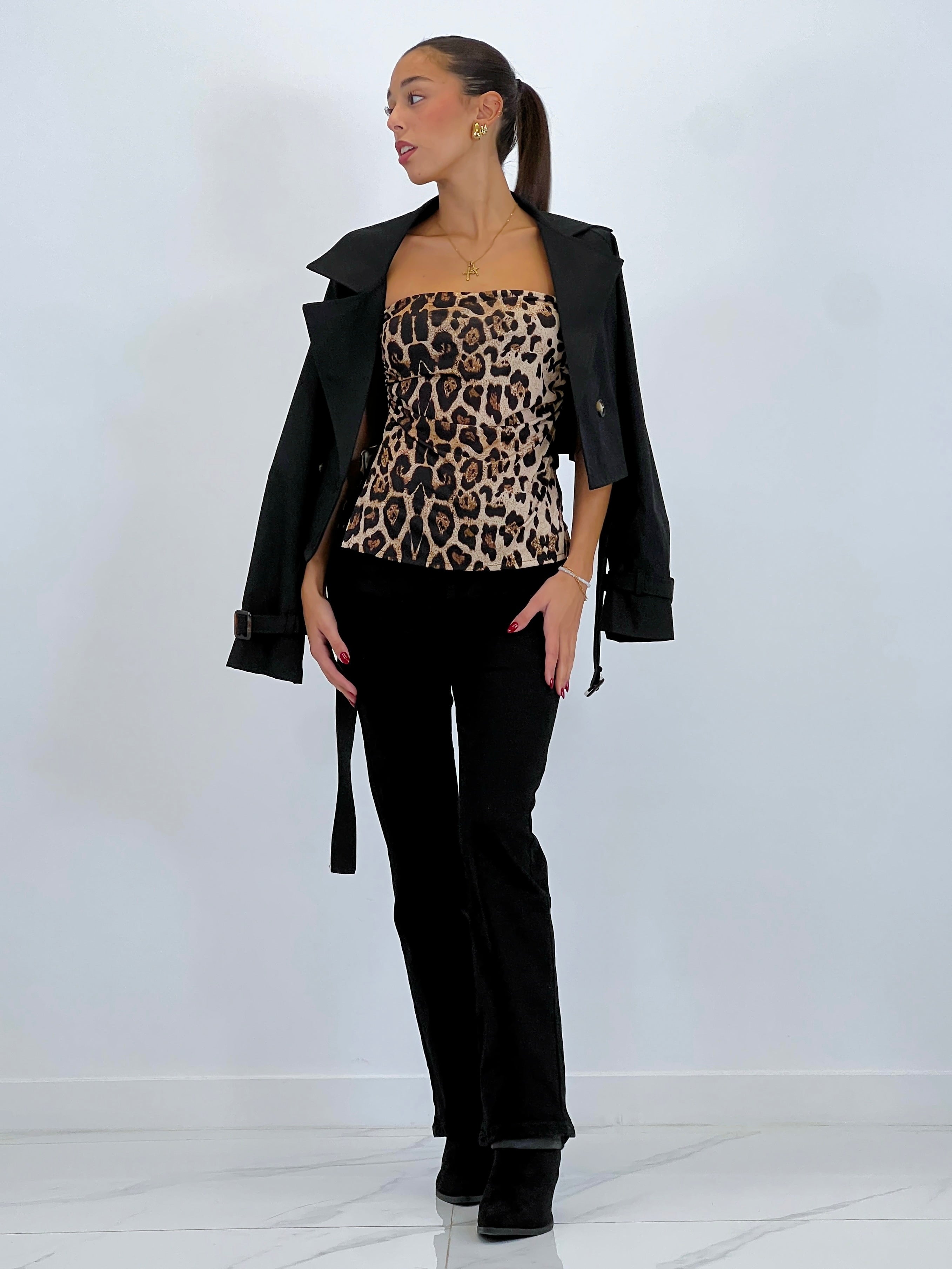 Top bandana animal print