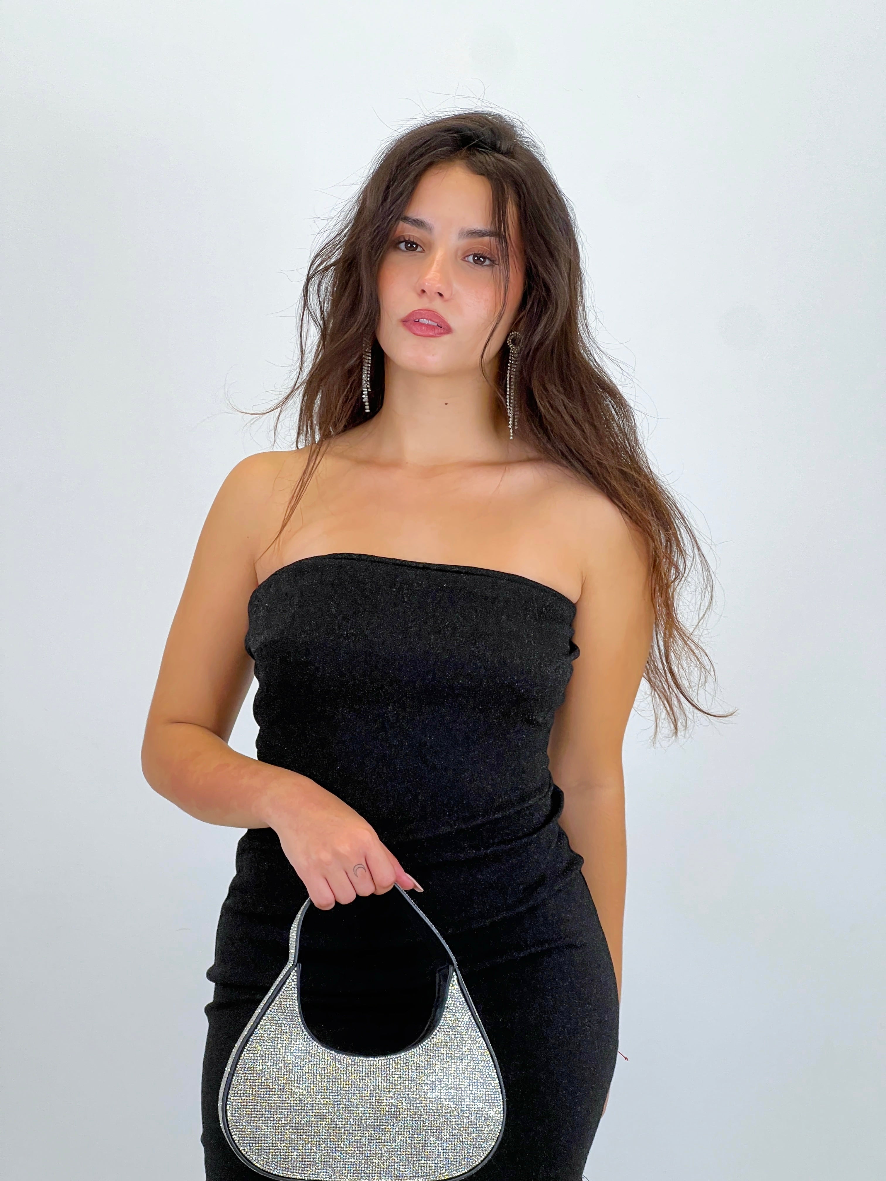 Vestido midi glitter Marcia