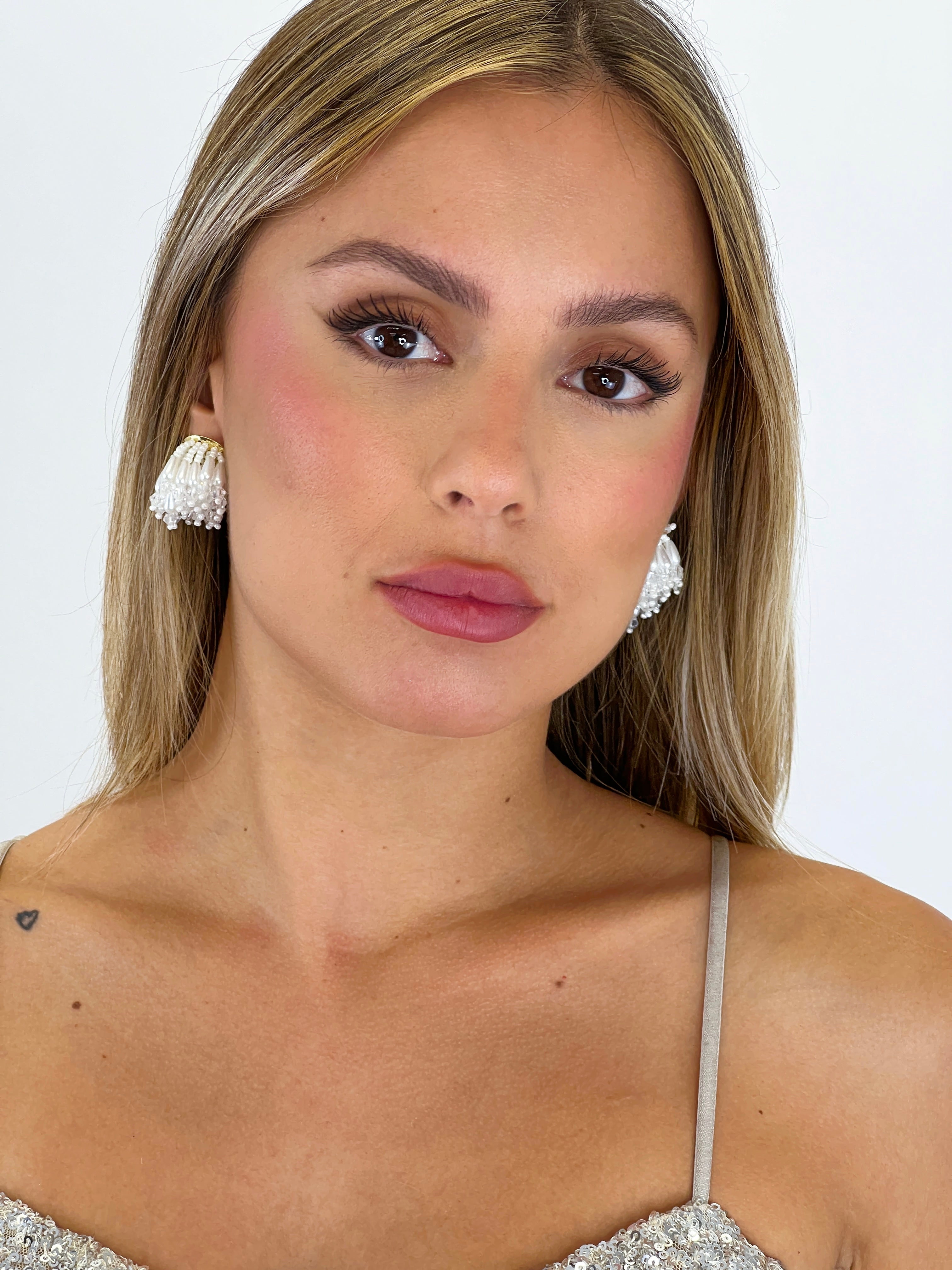 Pendientes lámpara perlas