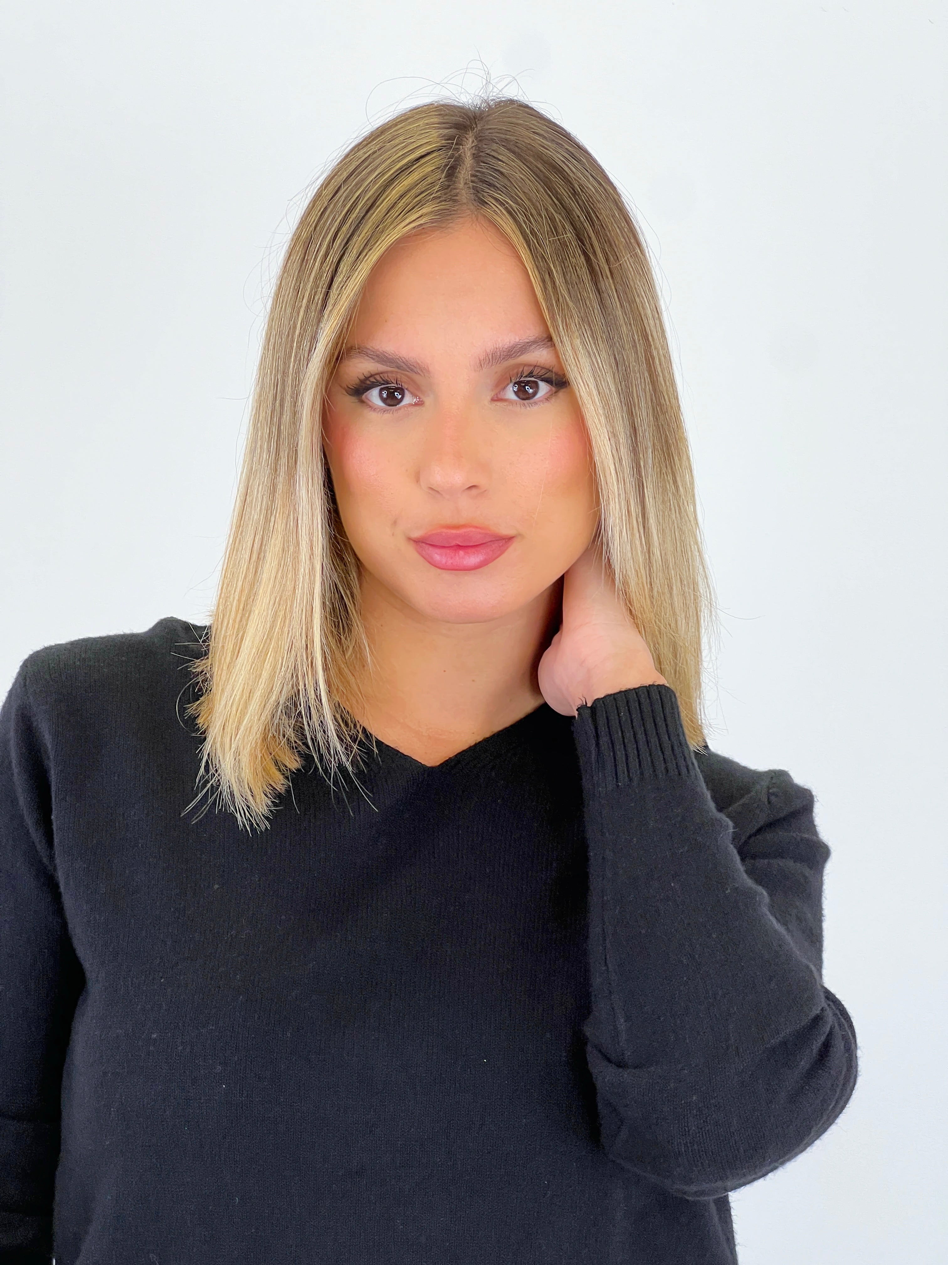 Jersey punto cuello pico