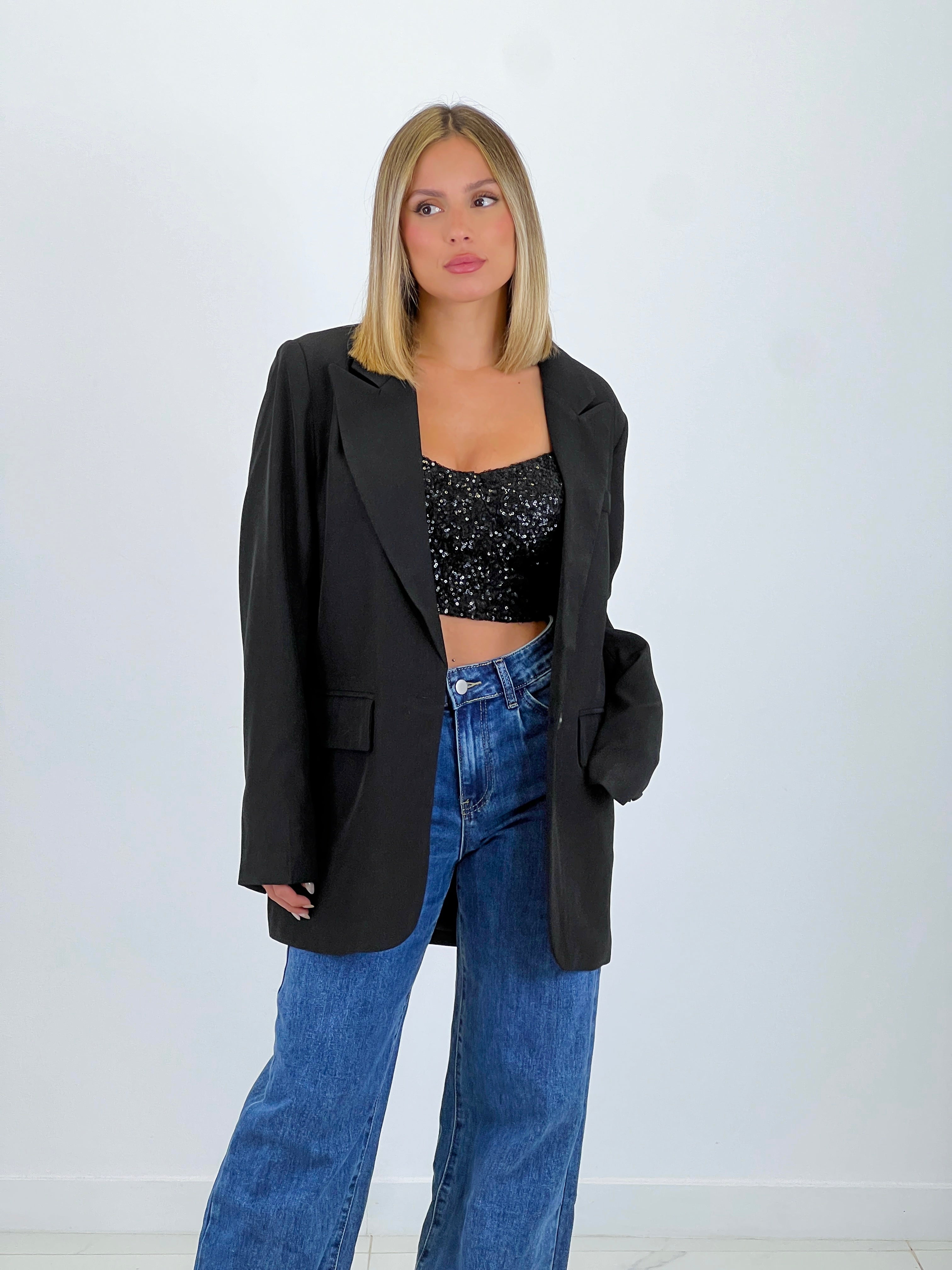 Top corsé paillettes