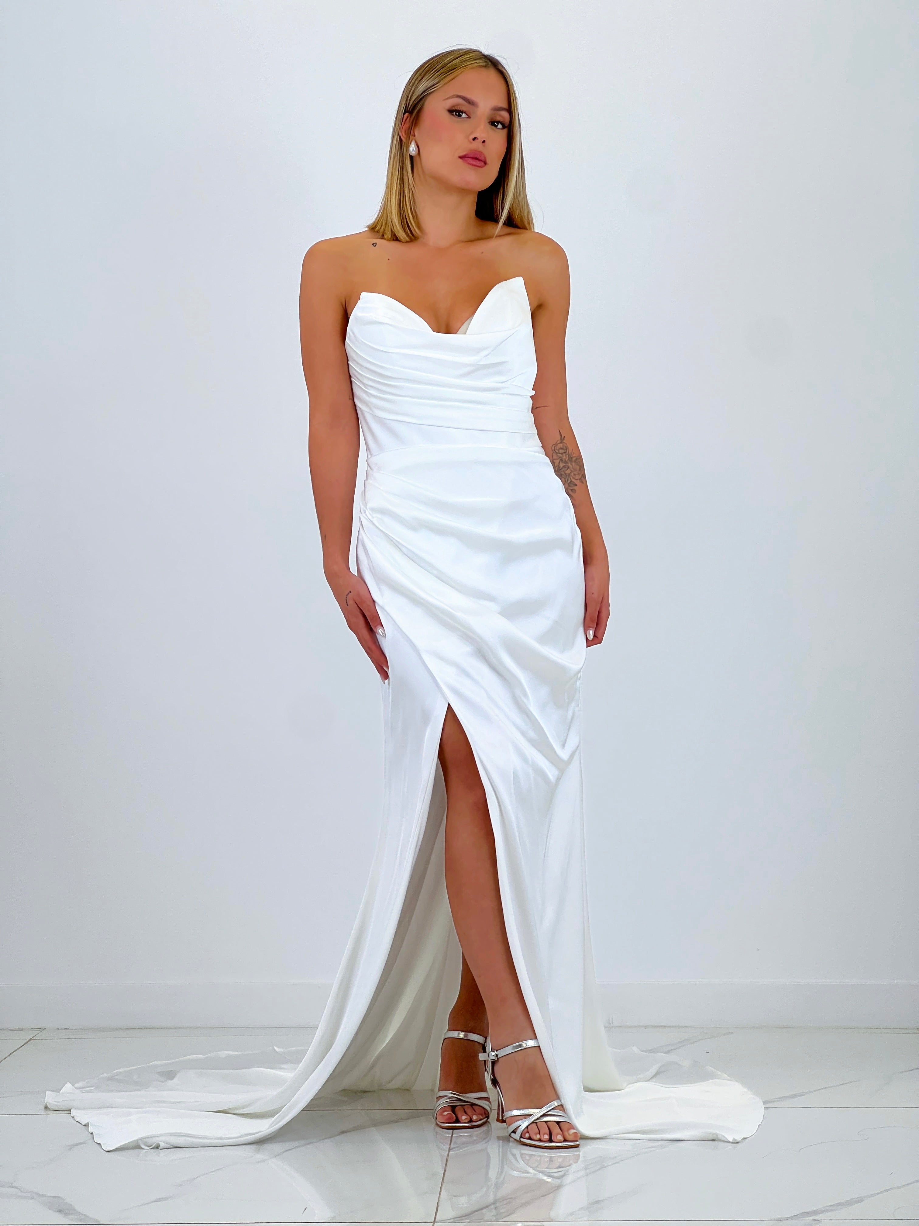 Vestido palabra de honor Celia