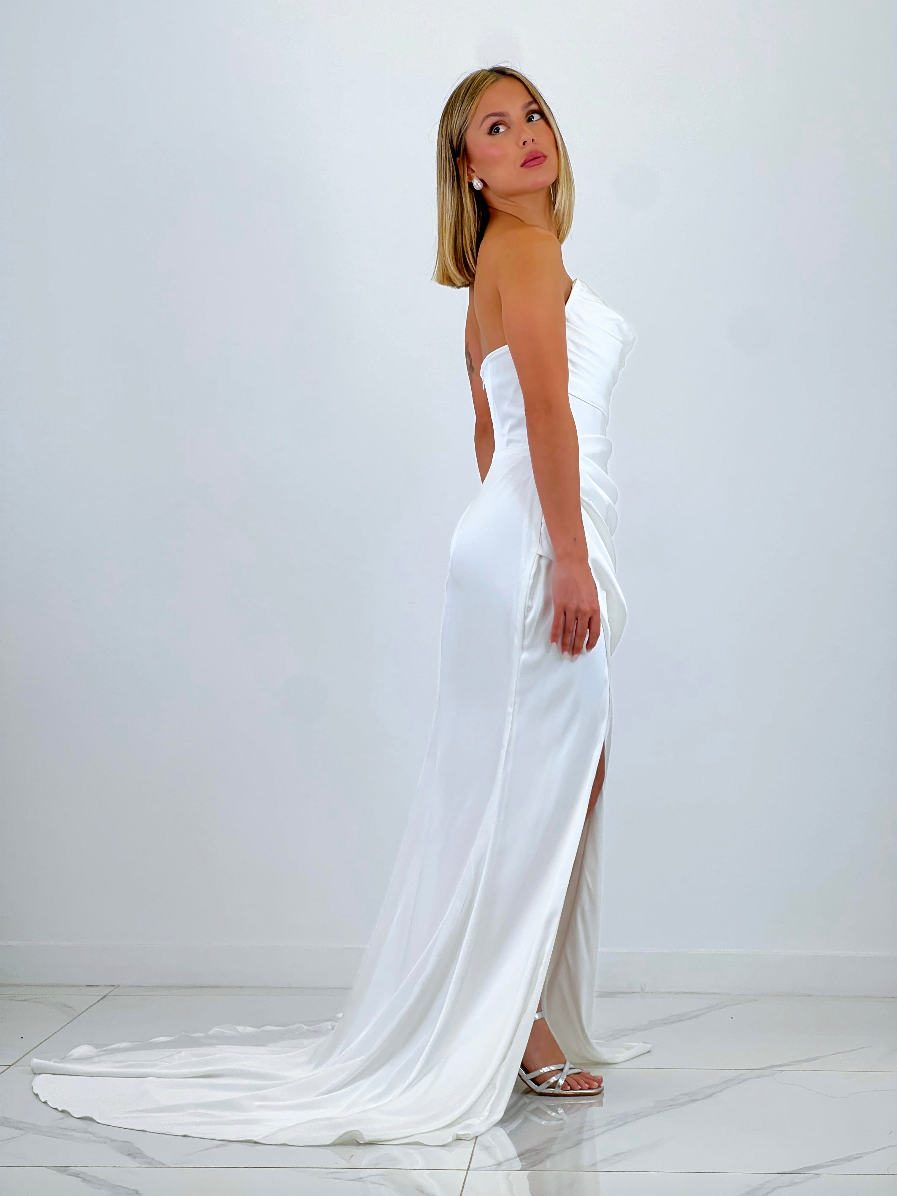 Vestido palabra de honor Celia