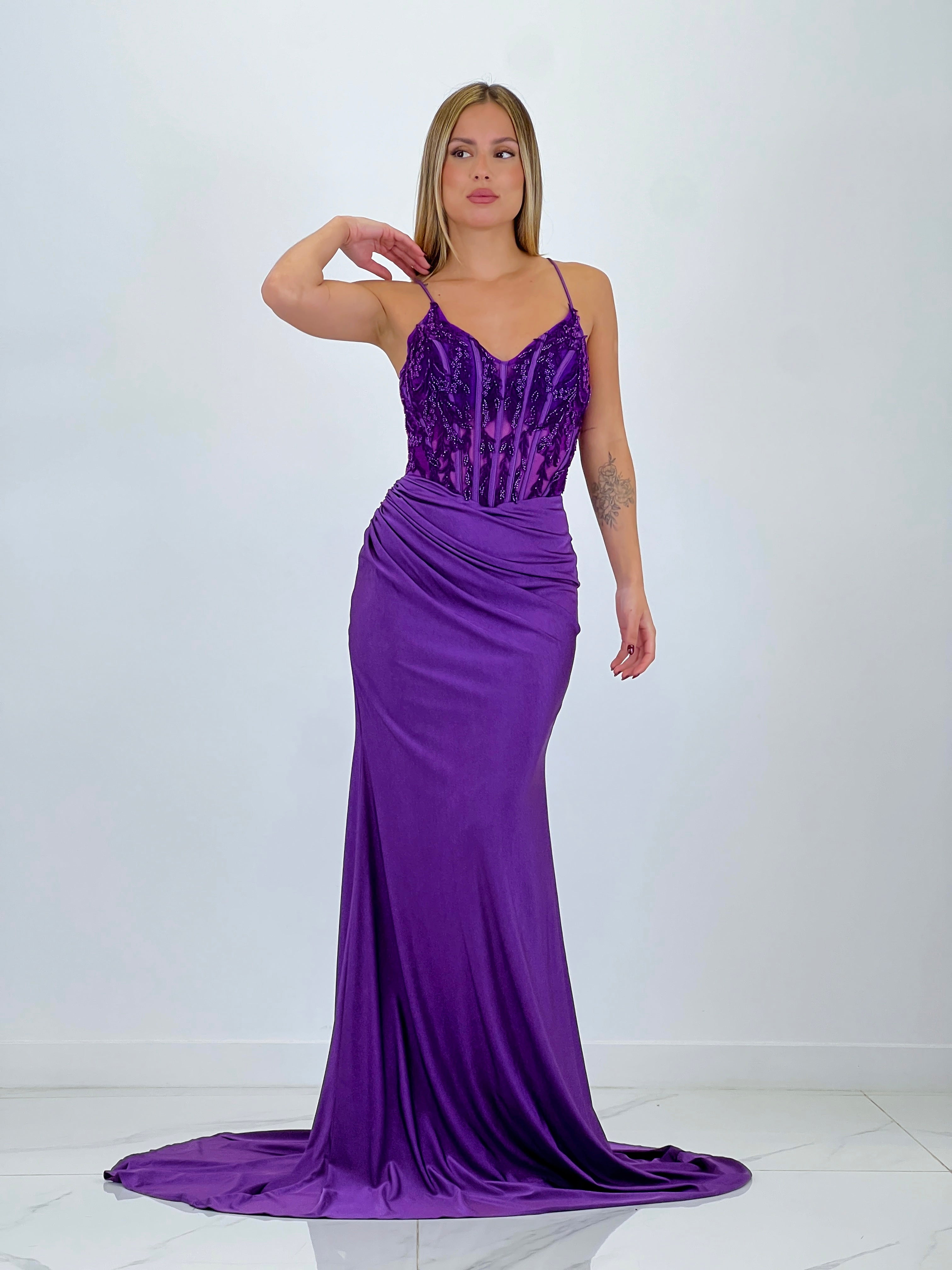 Vestido corsetero pedrería Aitana