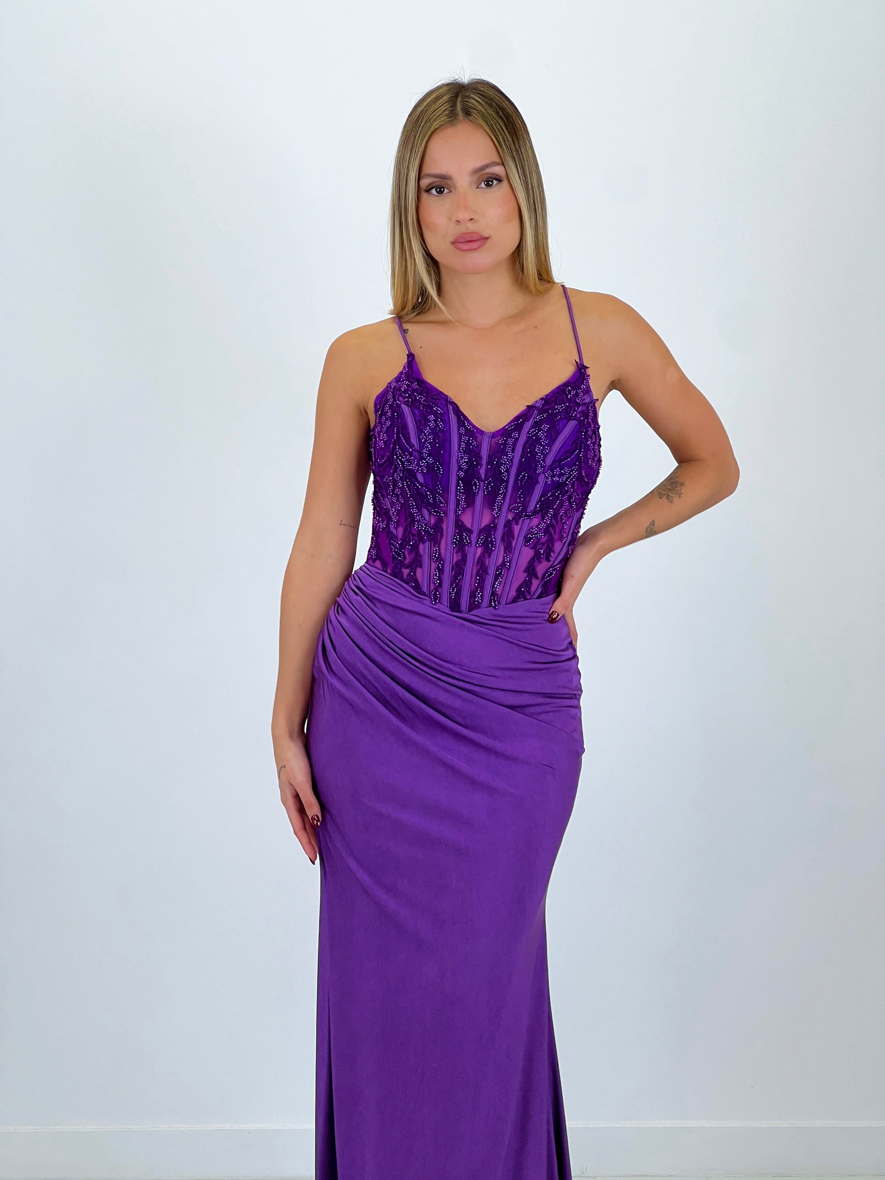 Vestido corsetero pedrería Aitana