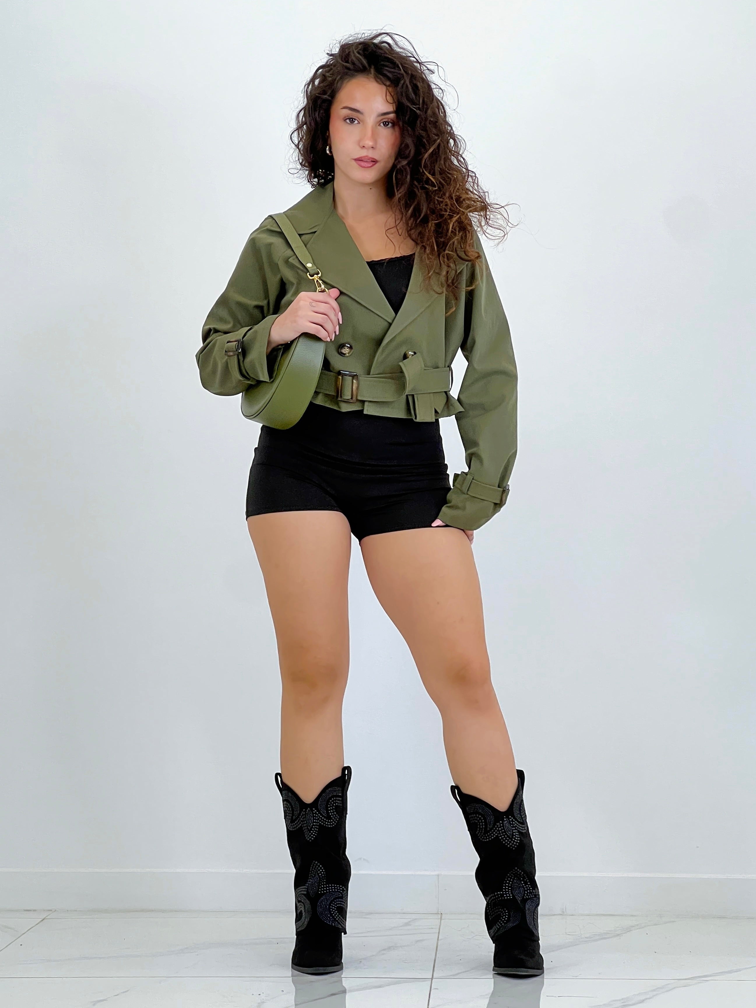 Belted trench jacket