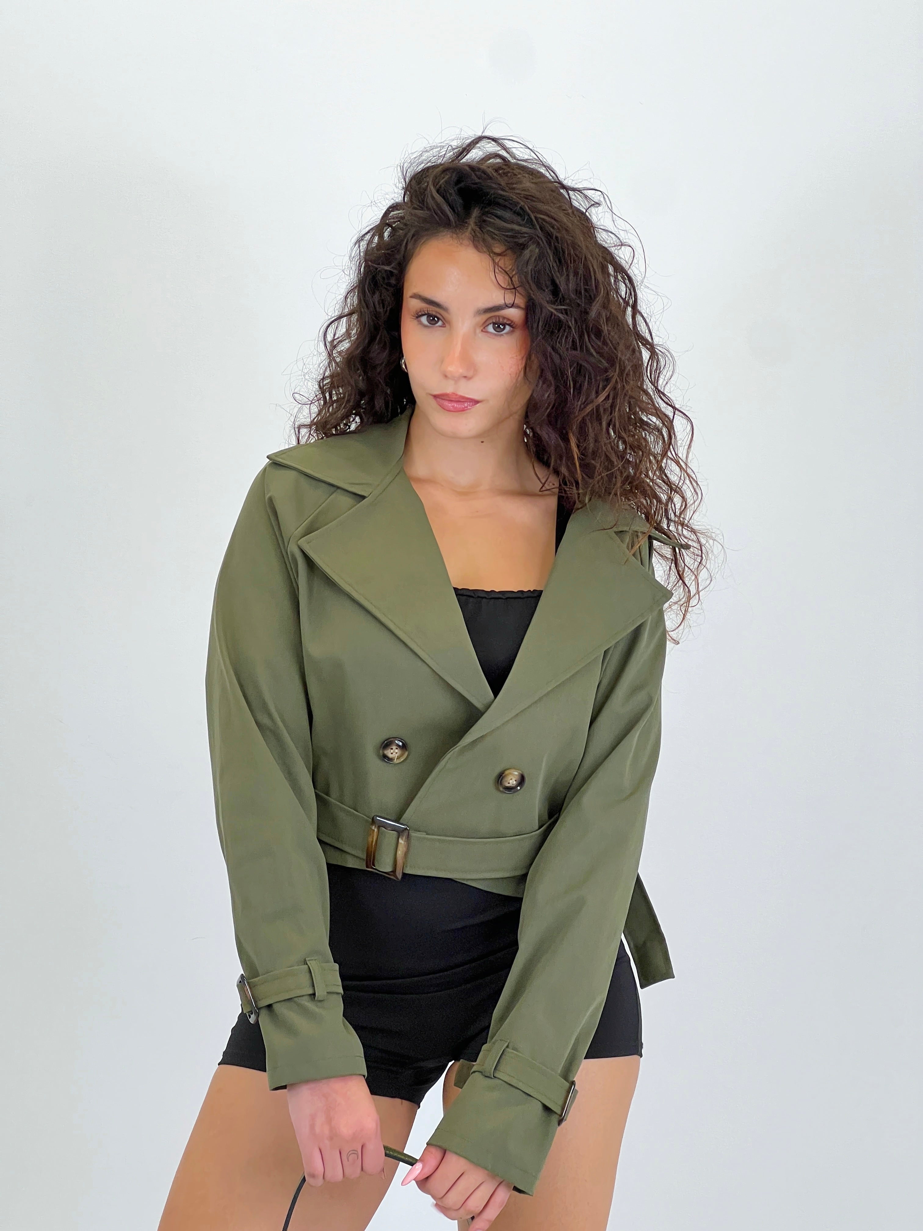 Belted trench jacket