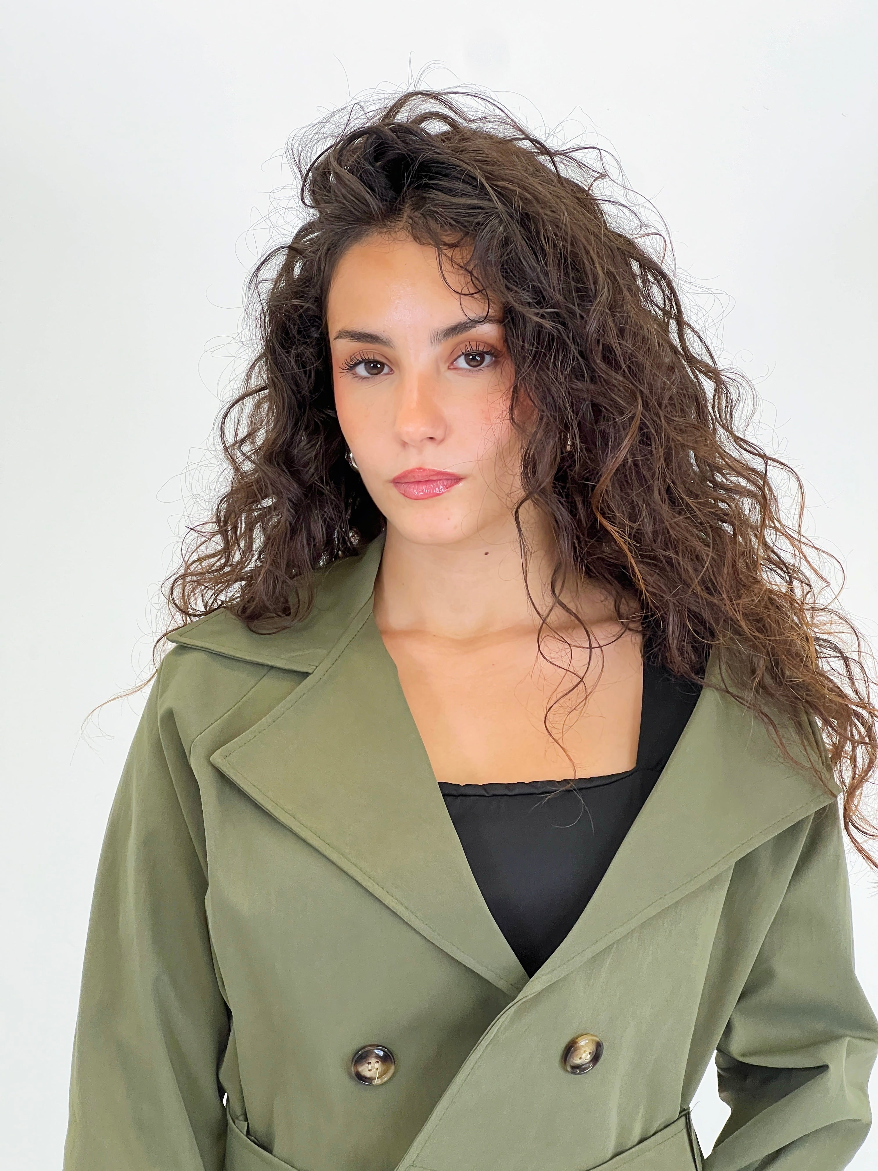 Belted trench jacket