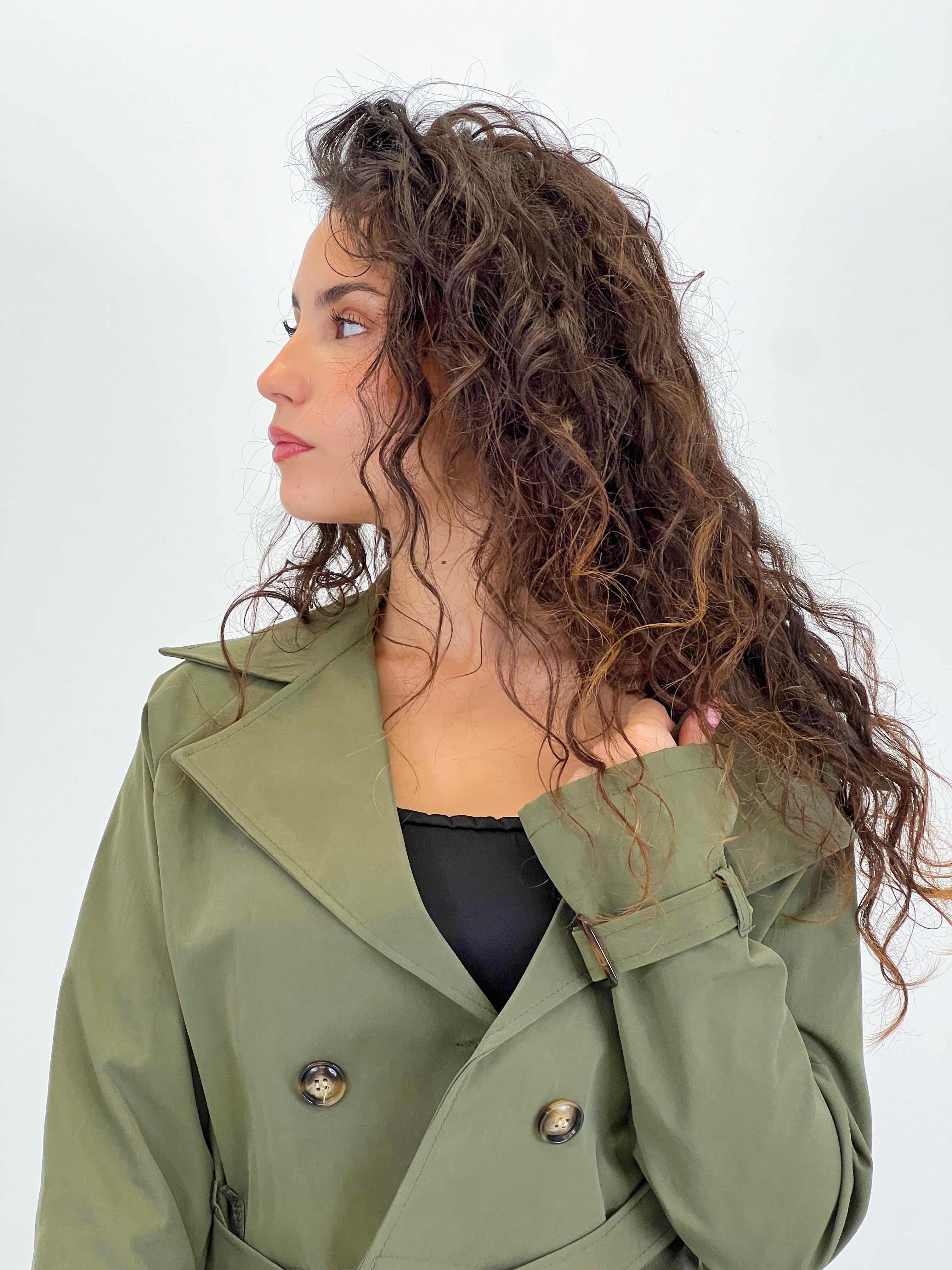 Belted trench jacket