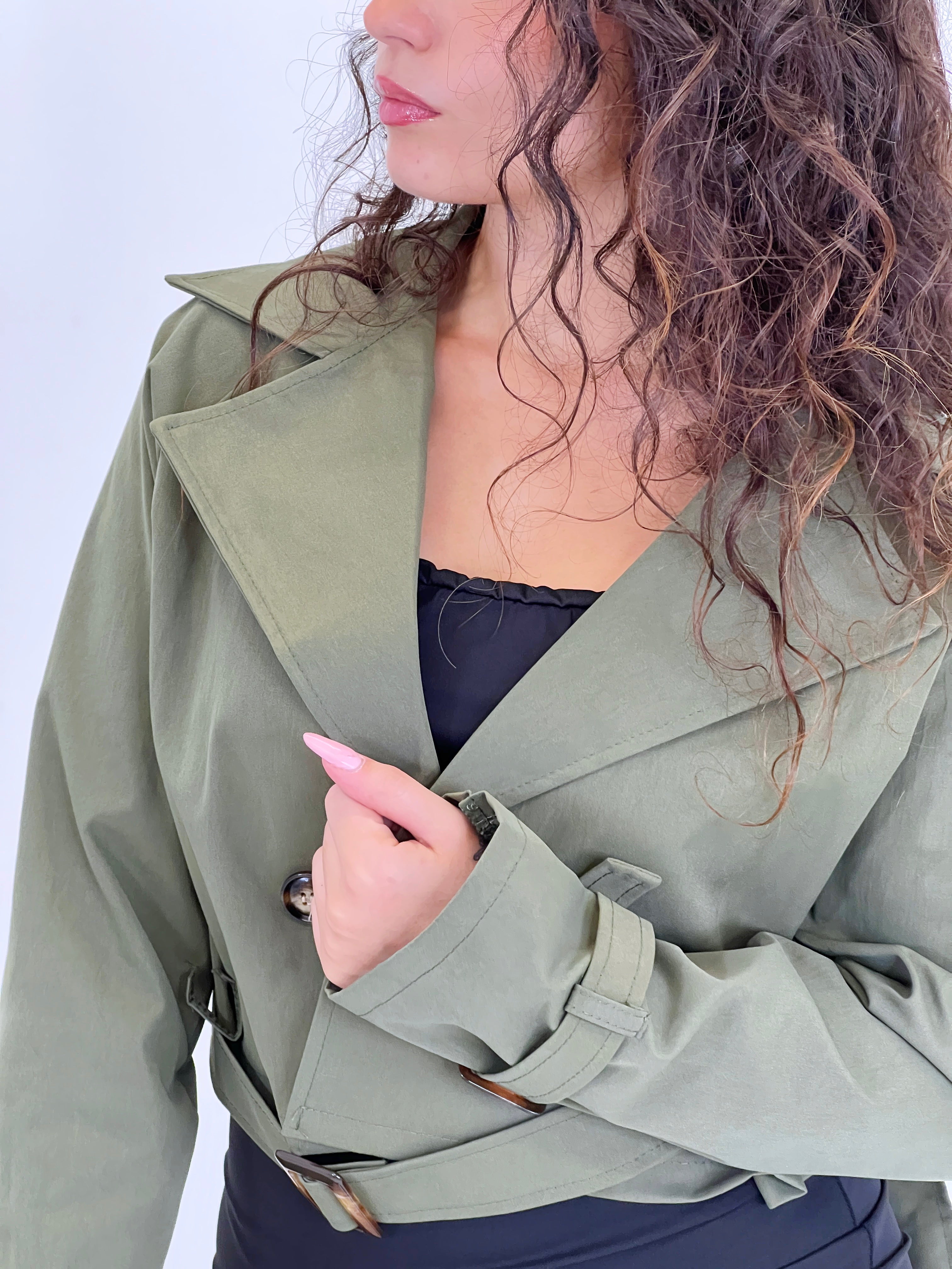 Belted trench jacket