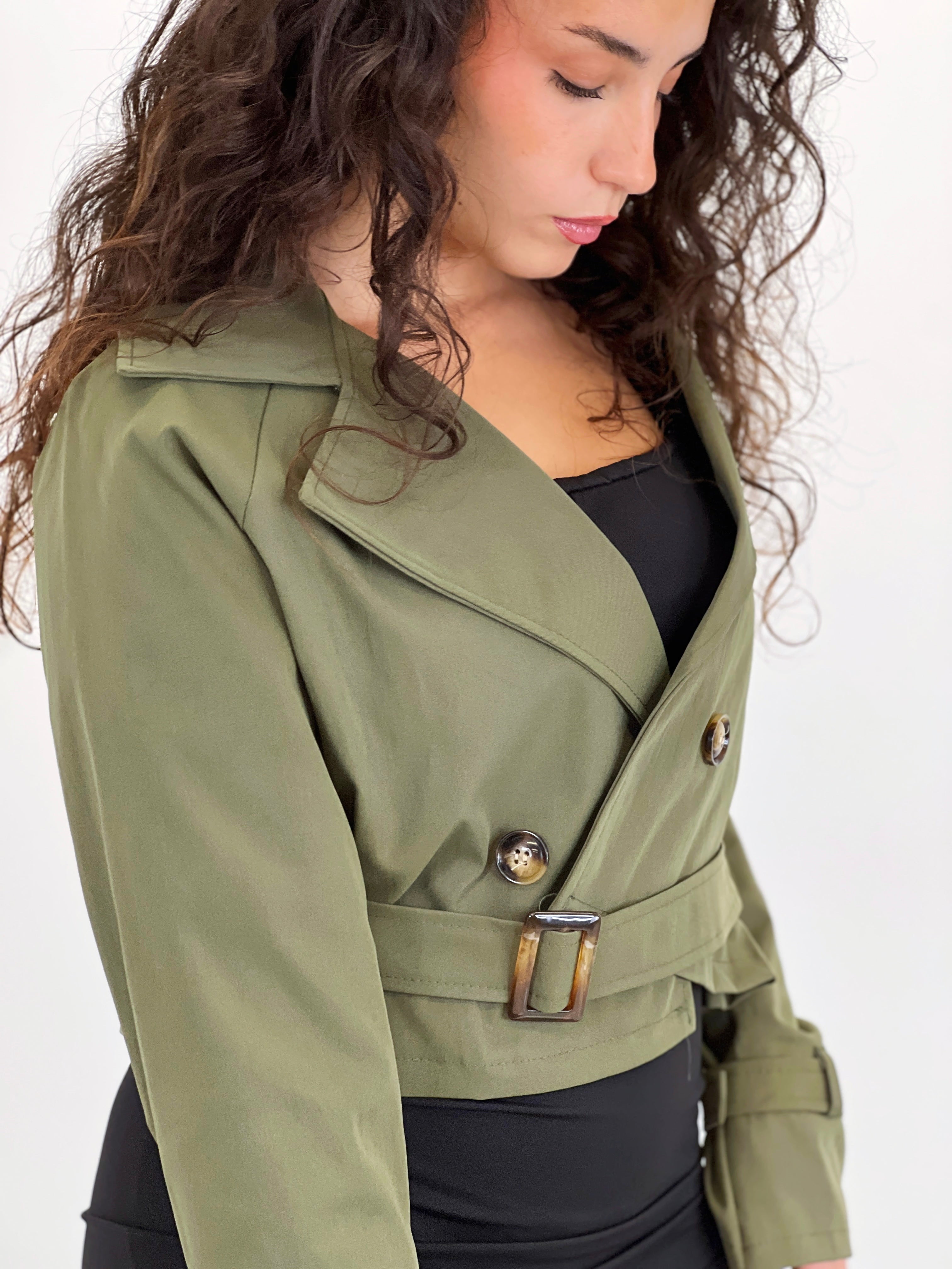 Belted trench jacket