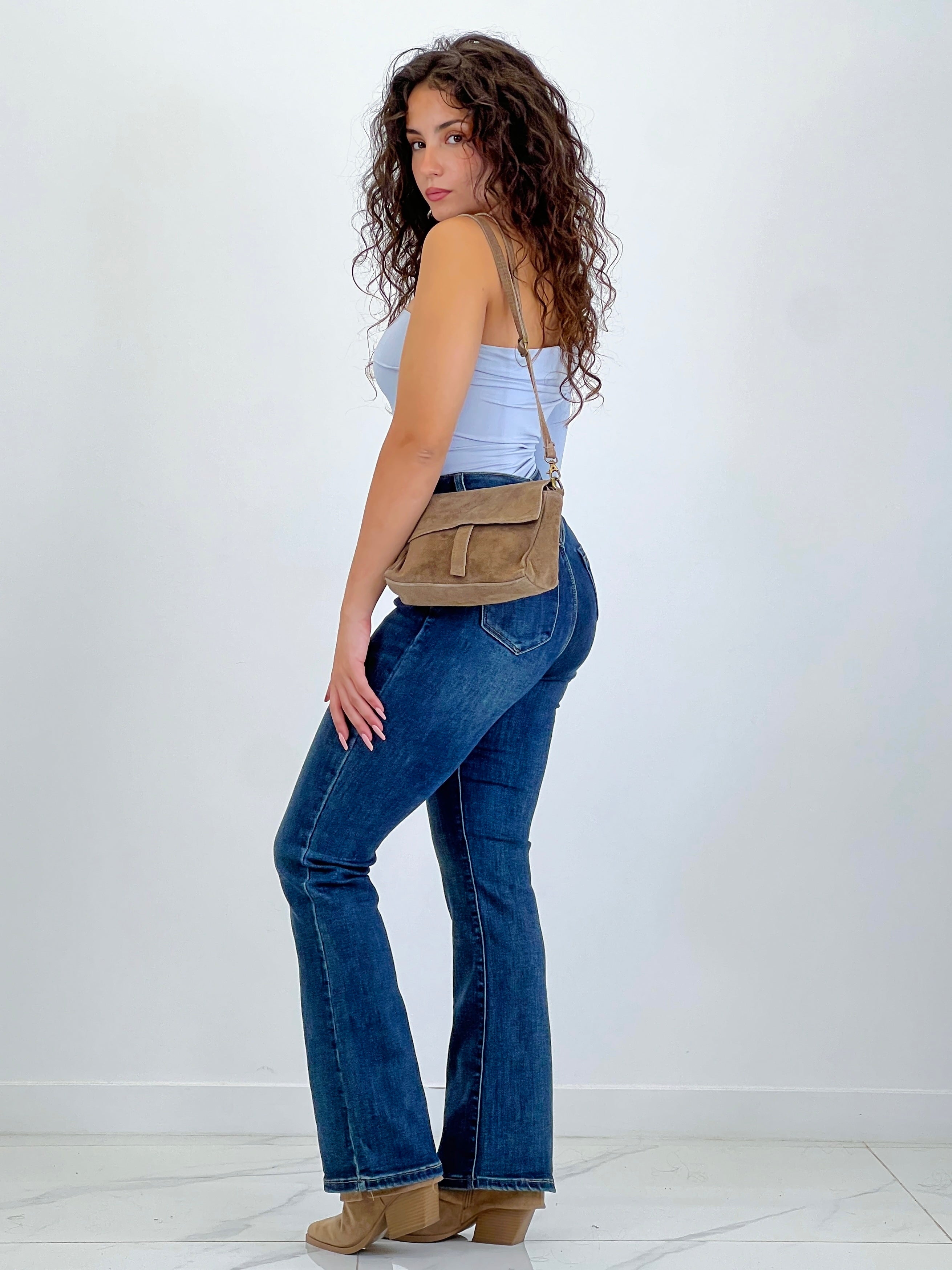 Bolso bandolera ante