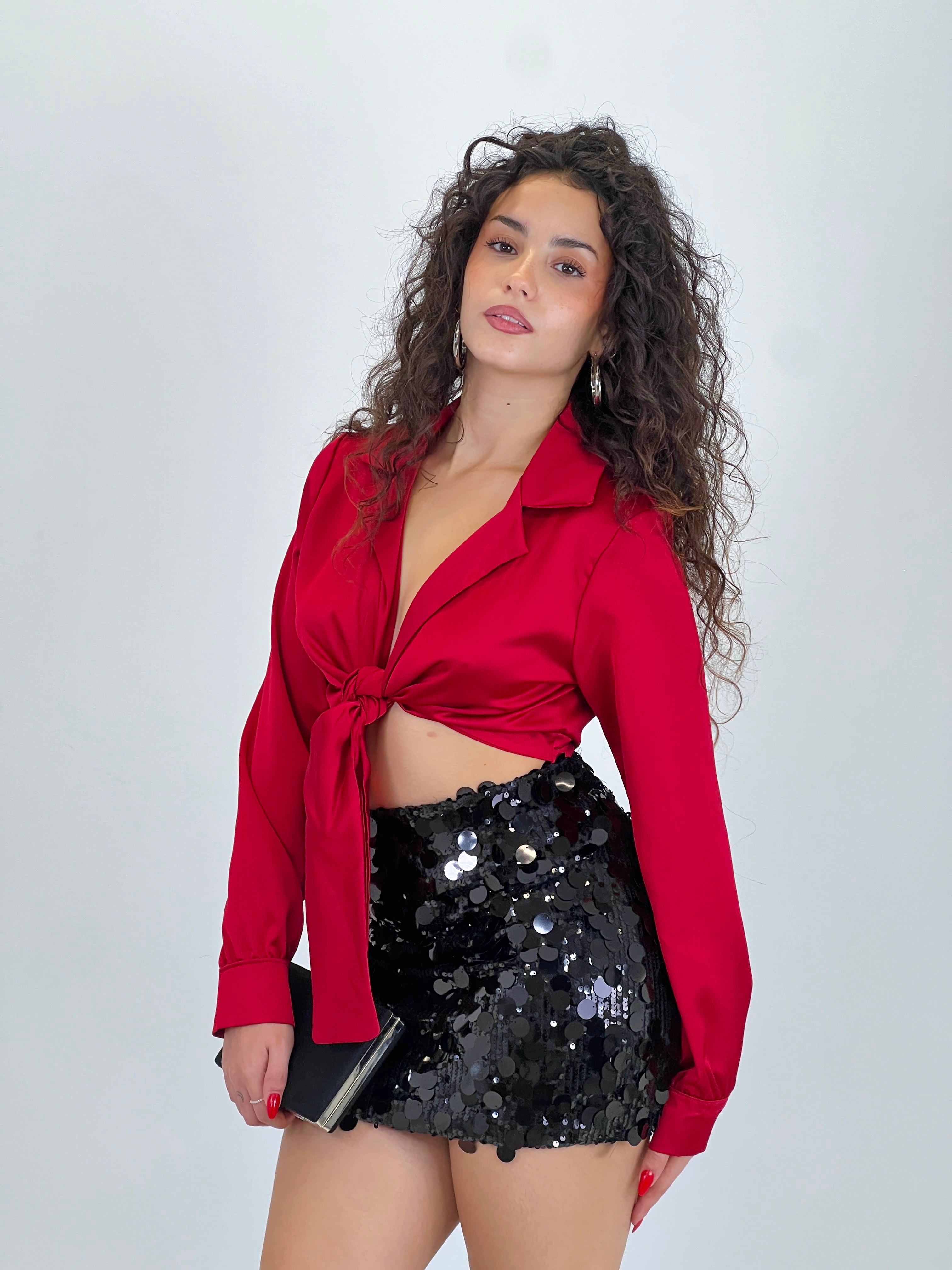 Jupe pailletée combinée