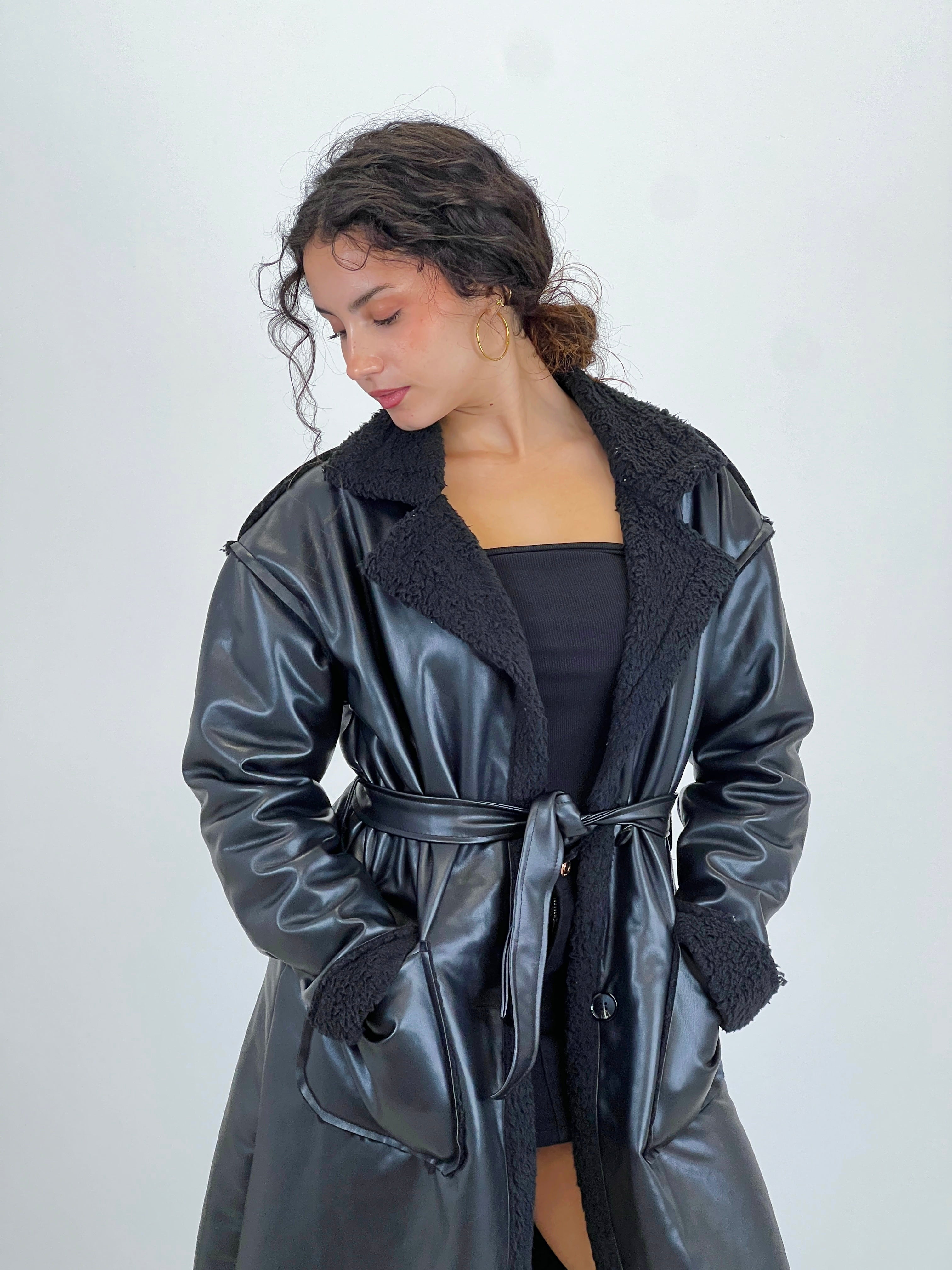 Double-sided belt coat