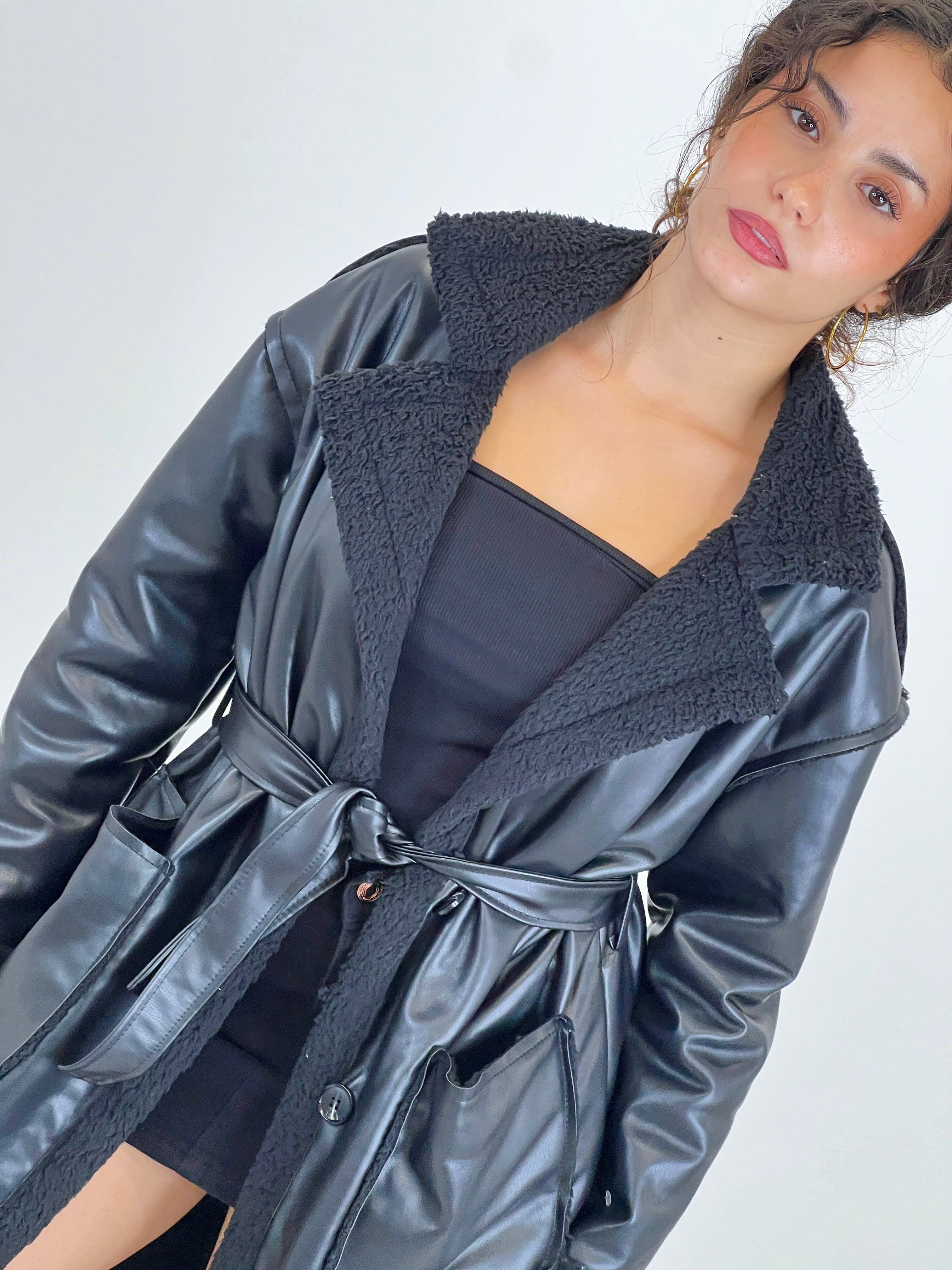 Double-sided belt coat