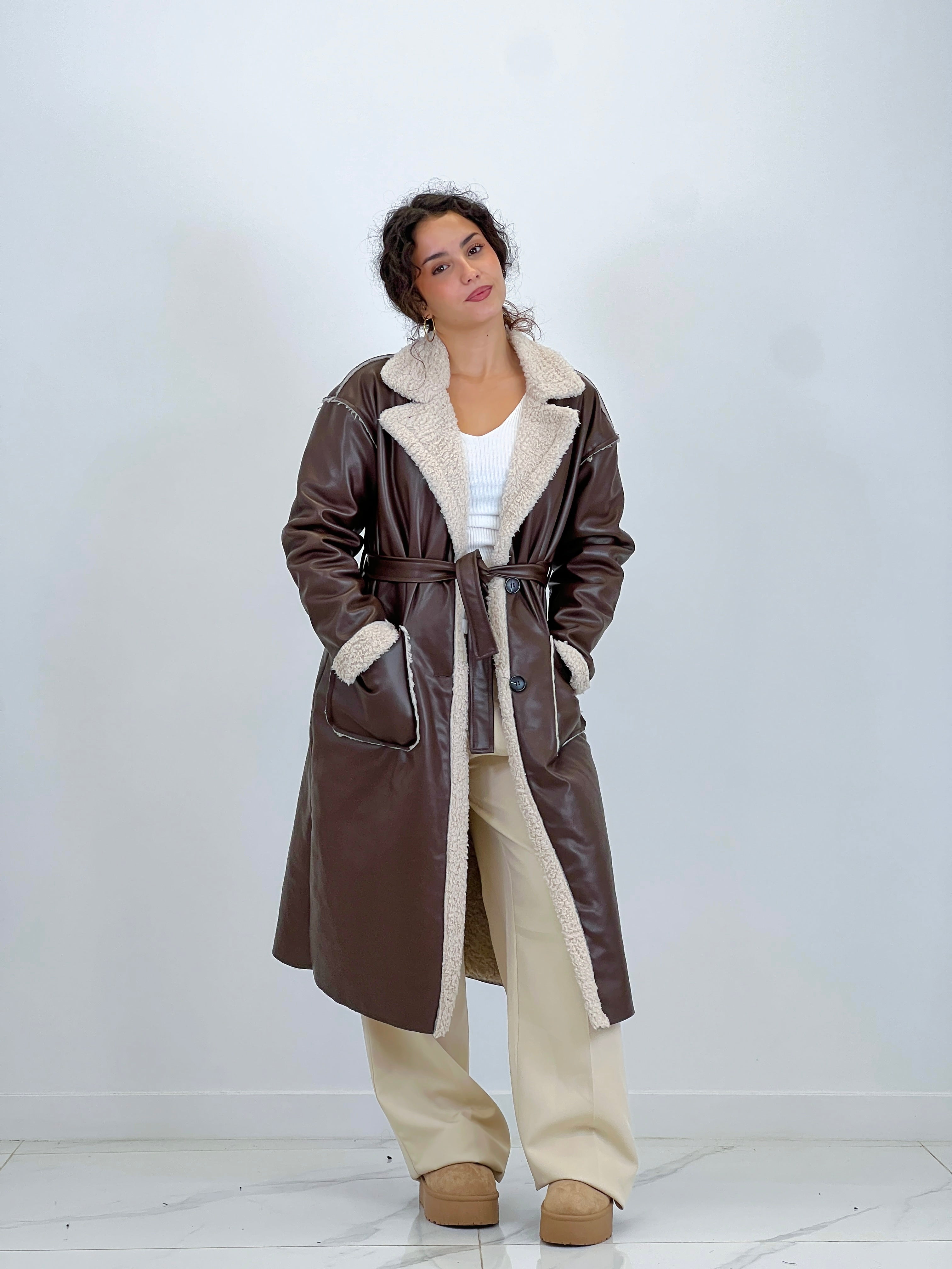 Double-sided belt coat