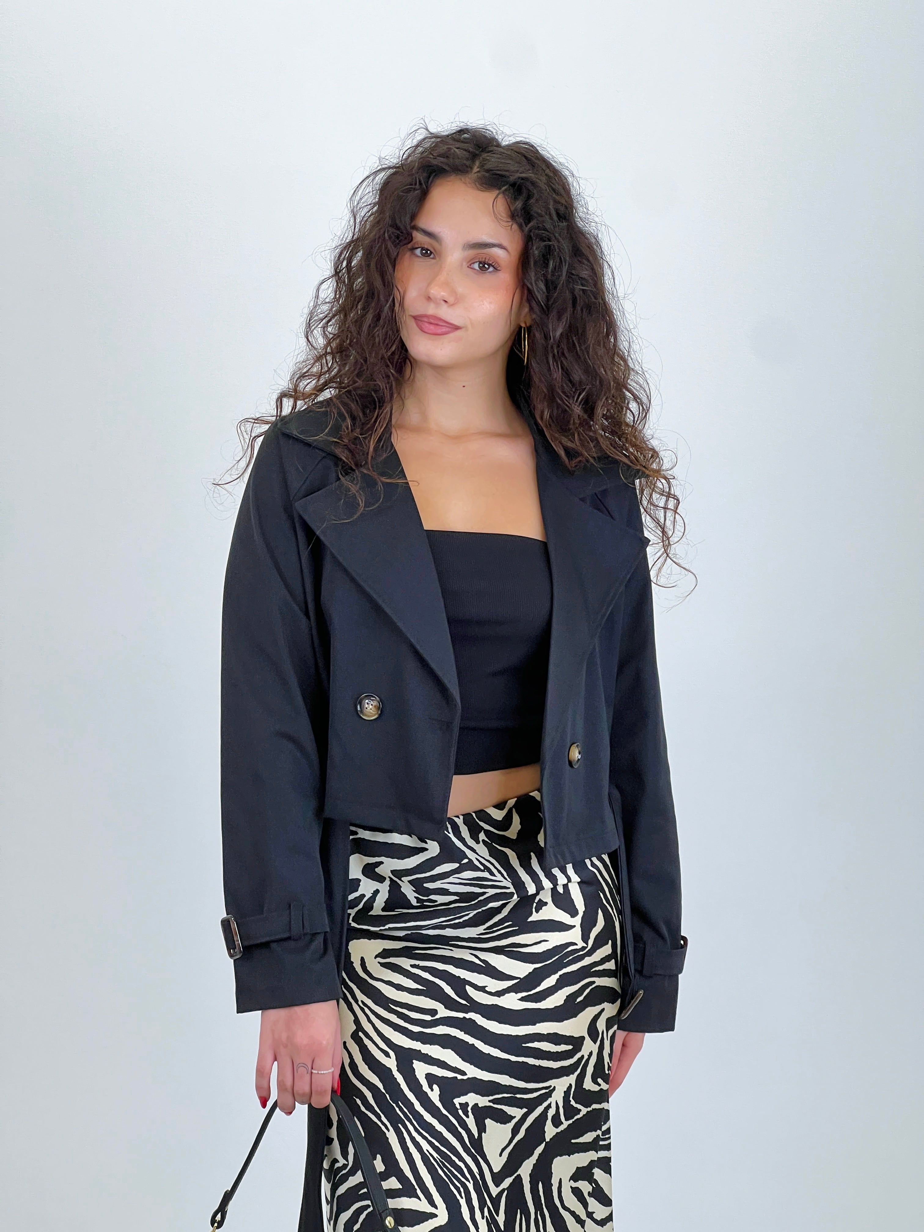 Belted trench jacket