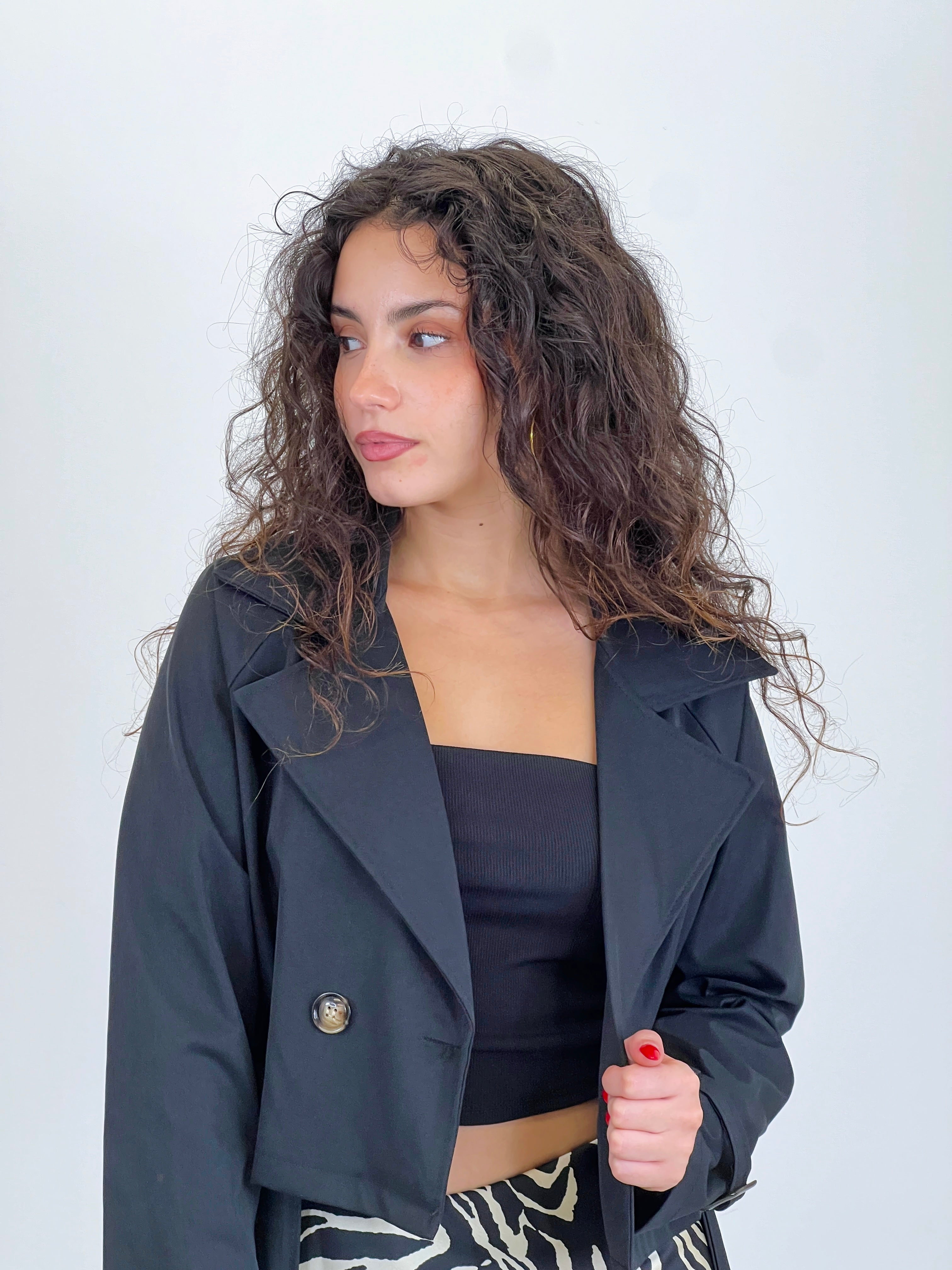 Belted trench jacket