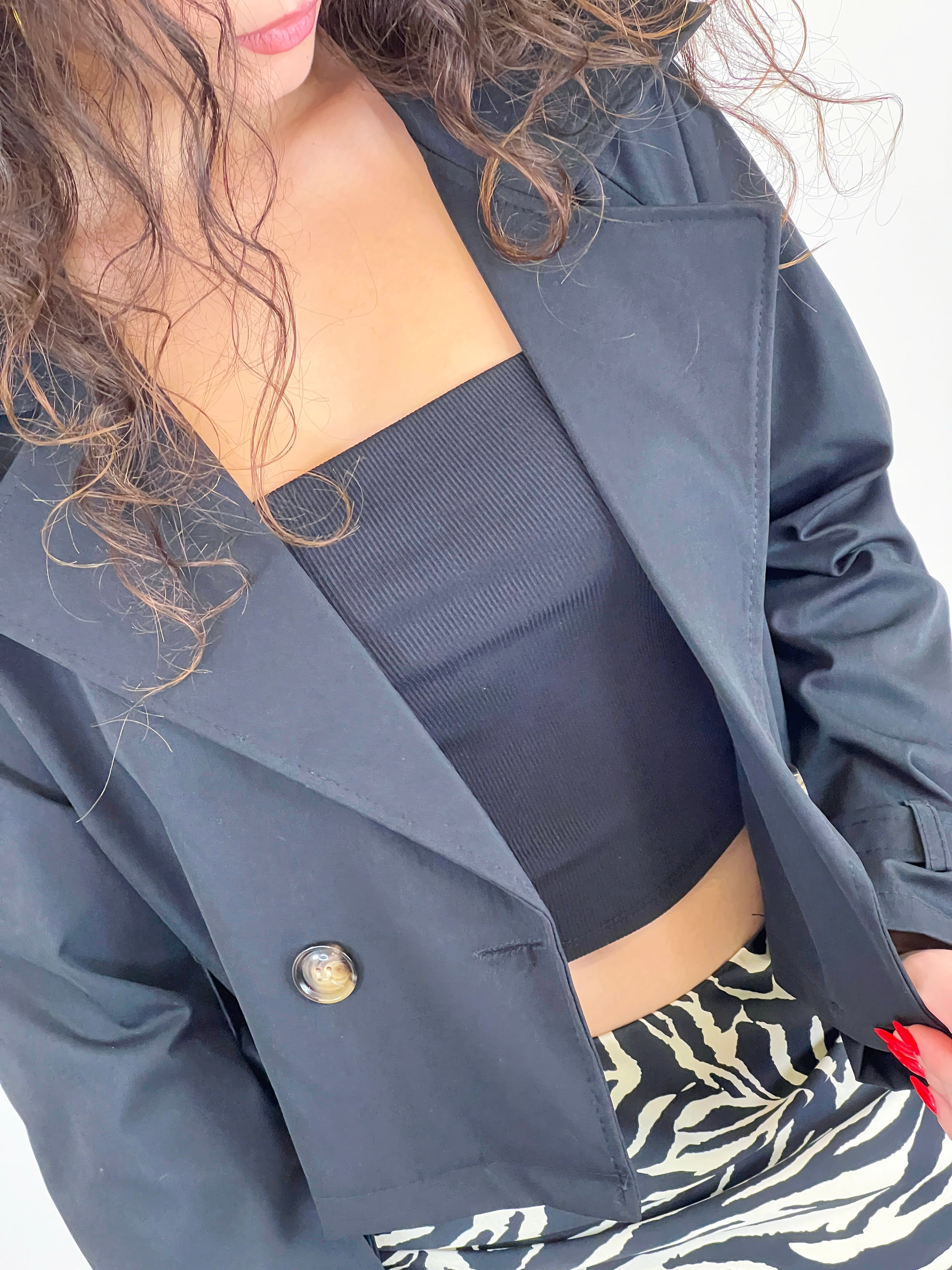 Belted trench jacket