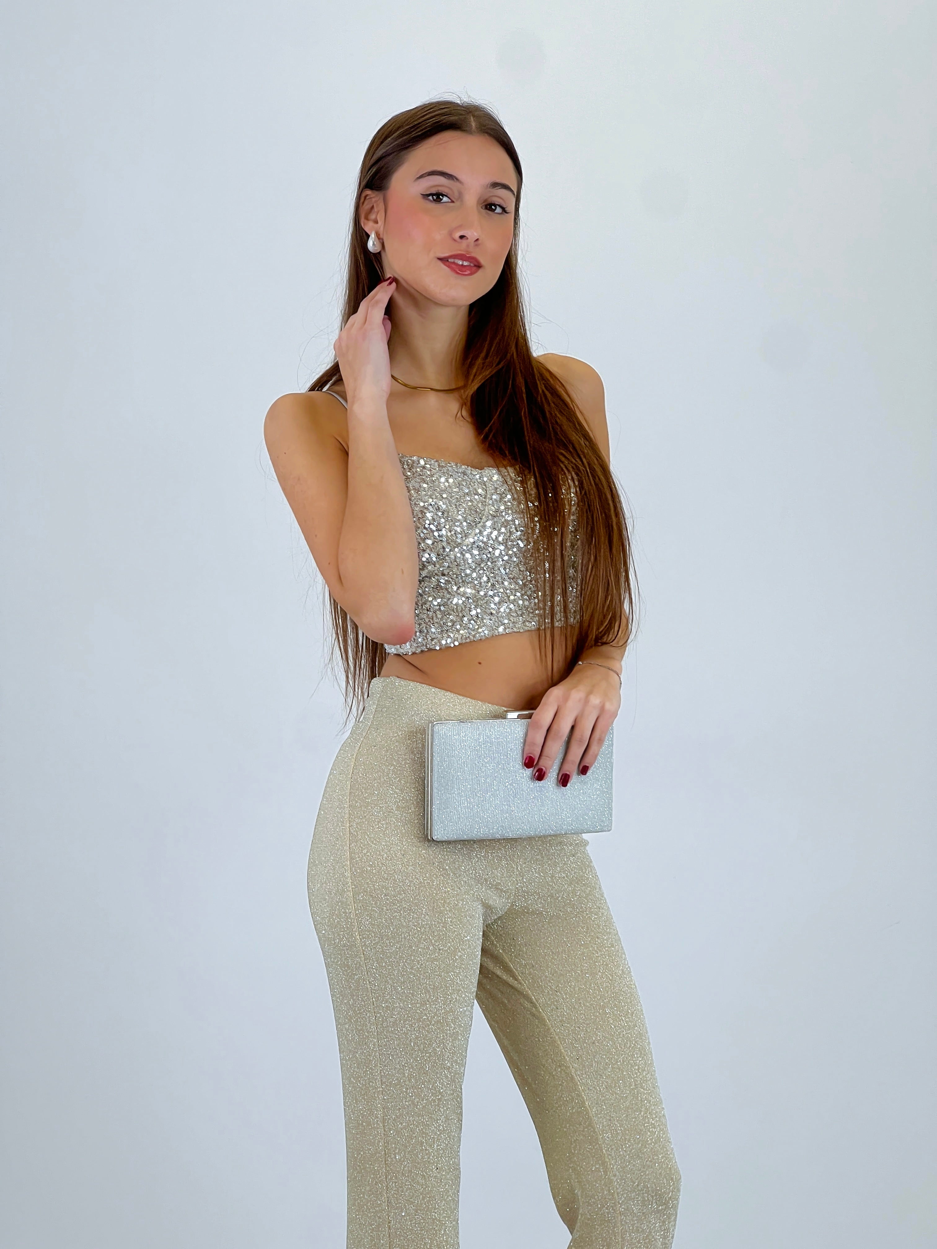 Top corsé paillettes