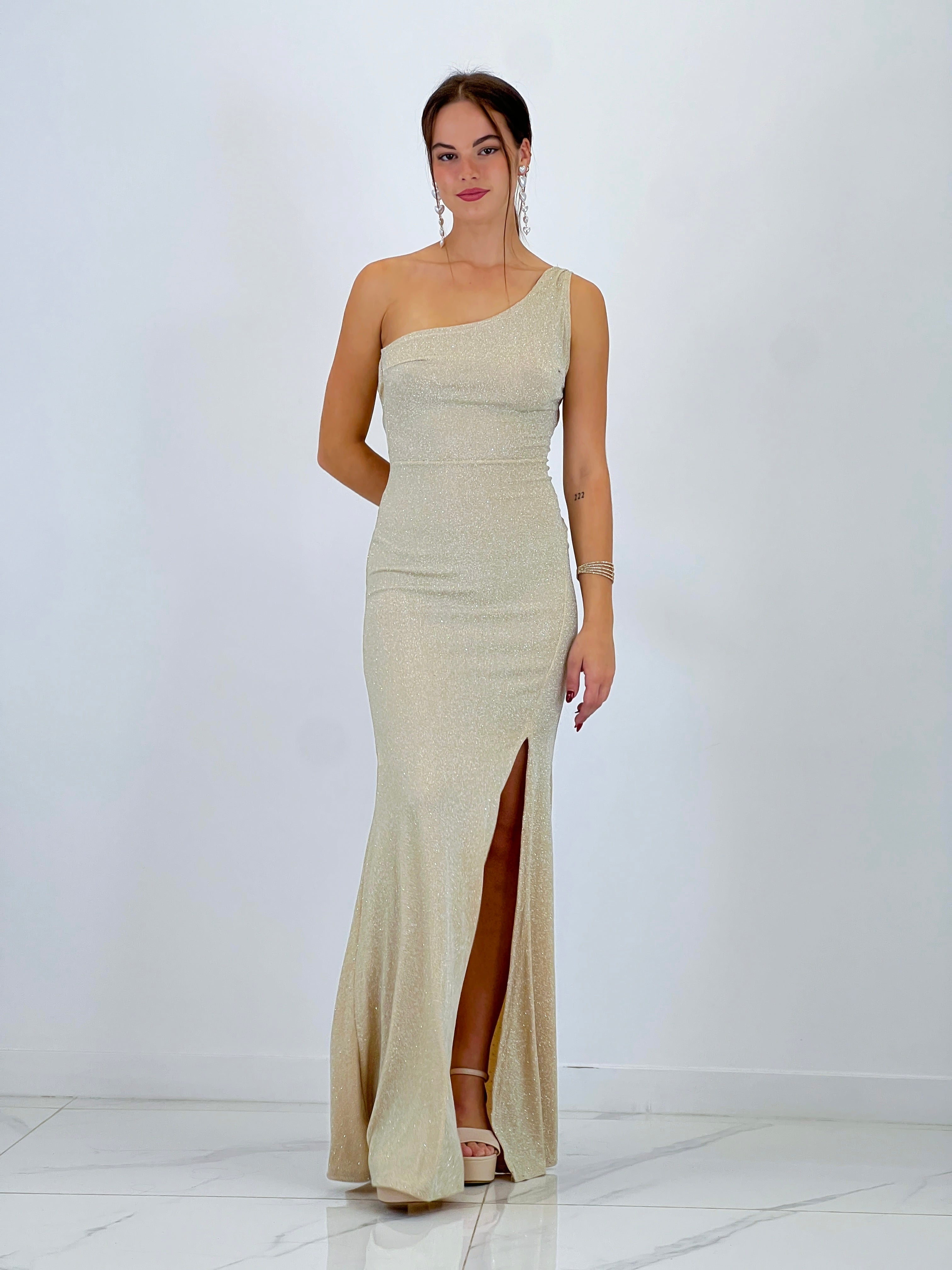 Vestido largo glitter Jana