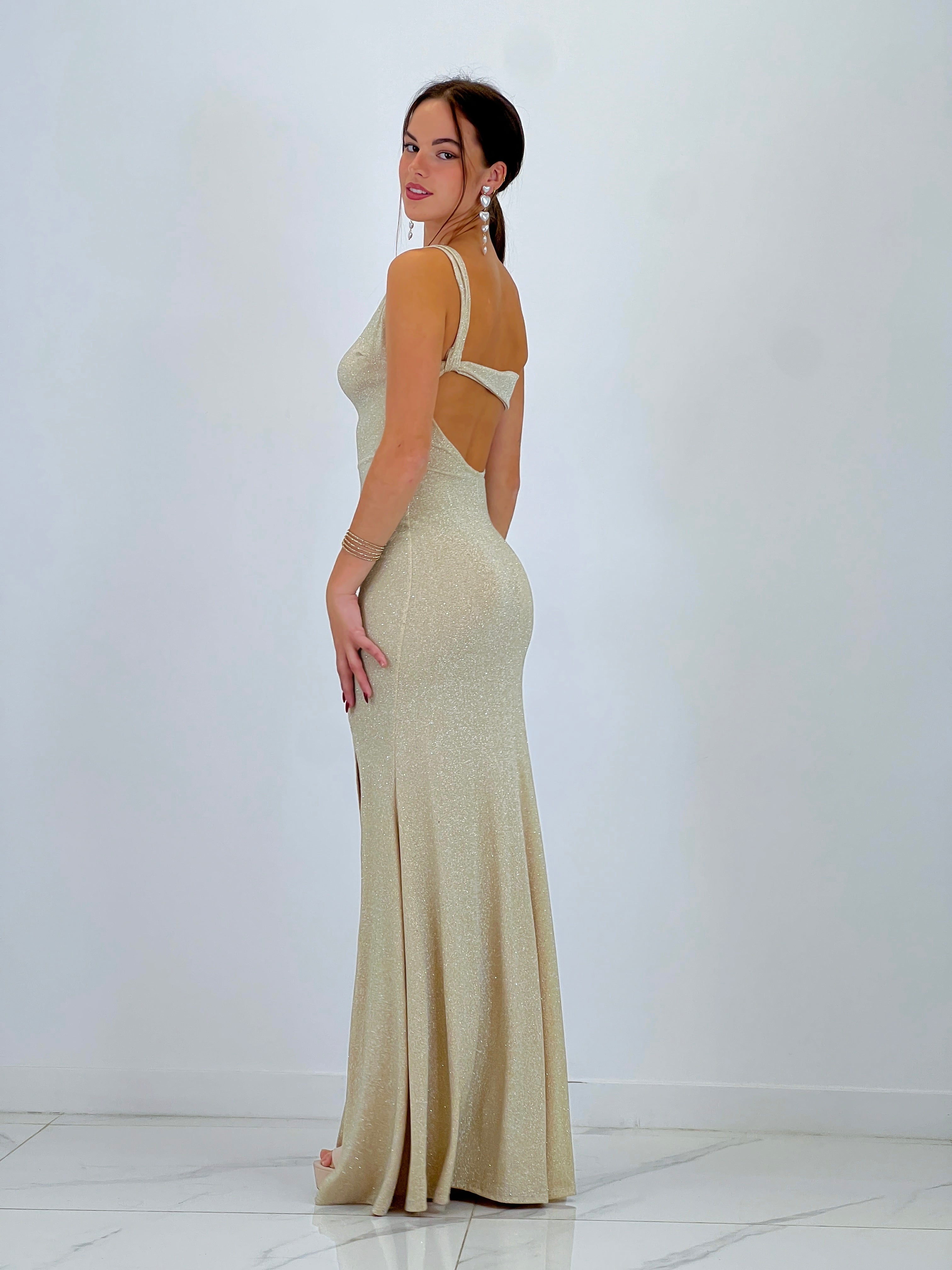 Vestido largo glitter Jana