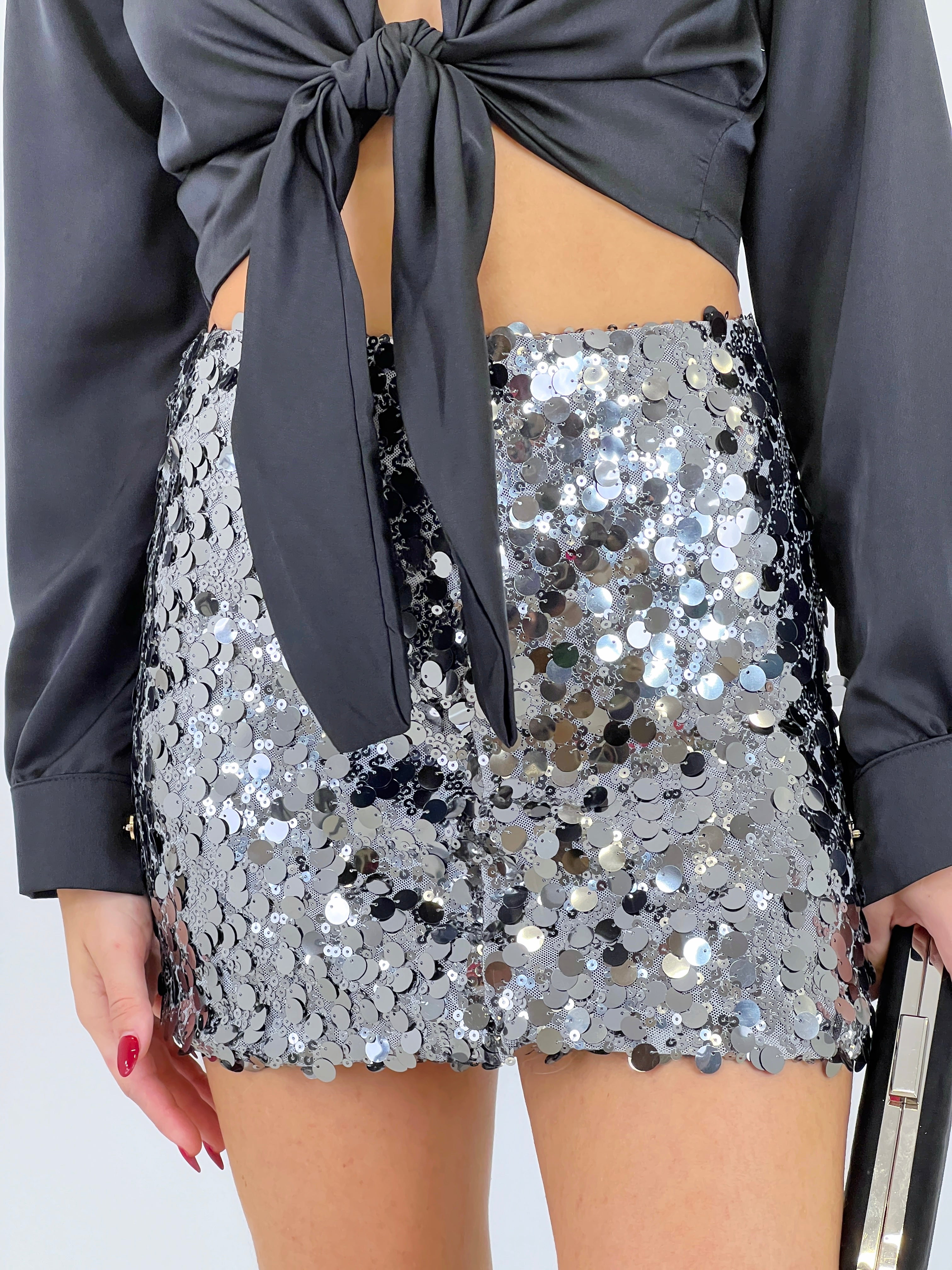 Jupe pailletée combinée