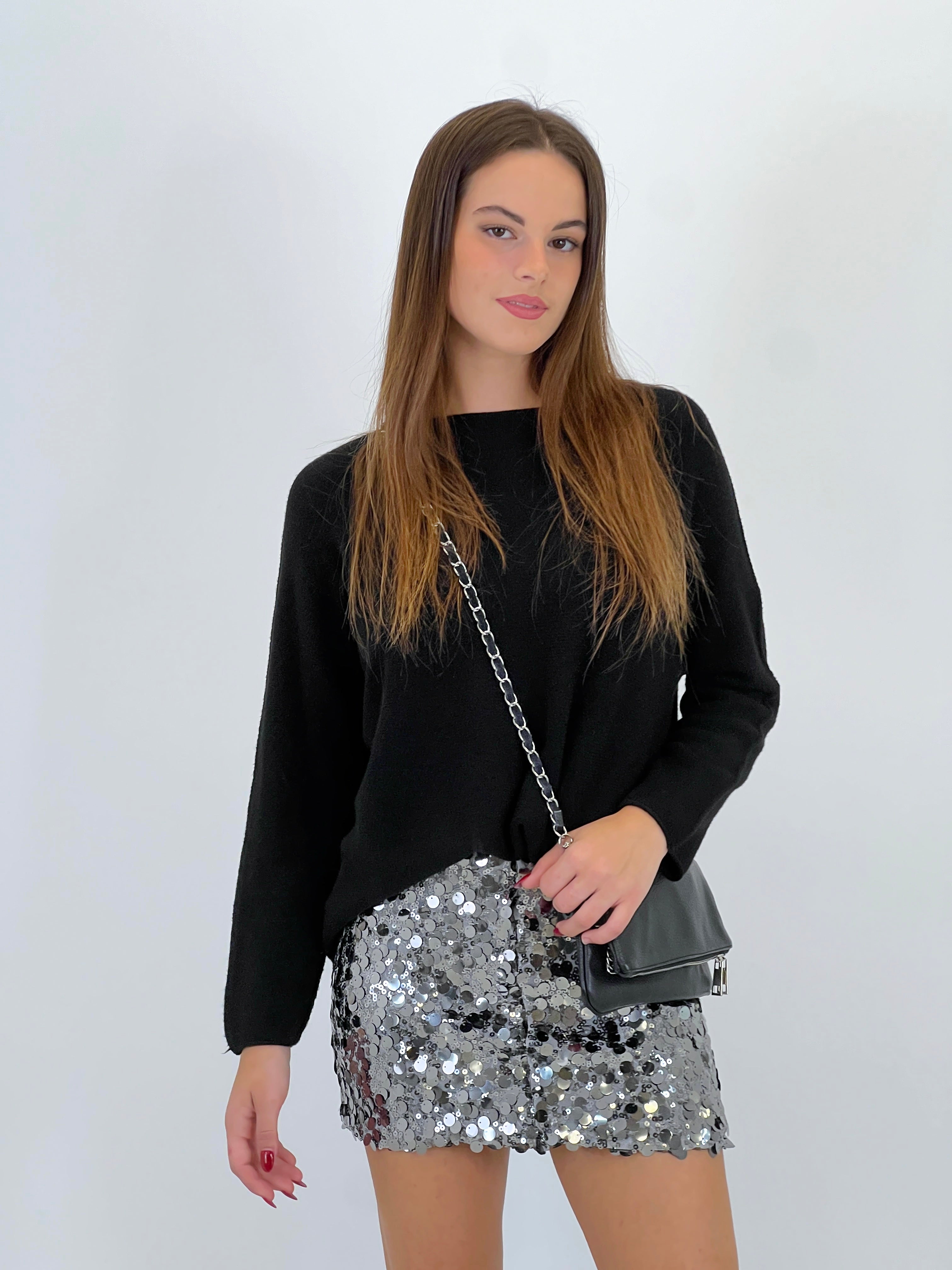 Jupe pailletée combinée