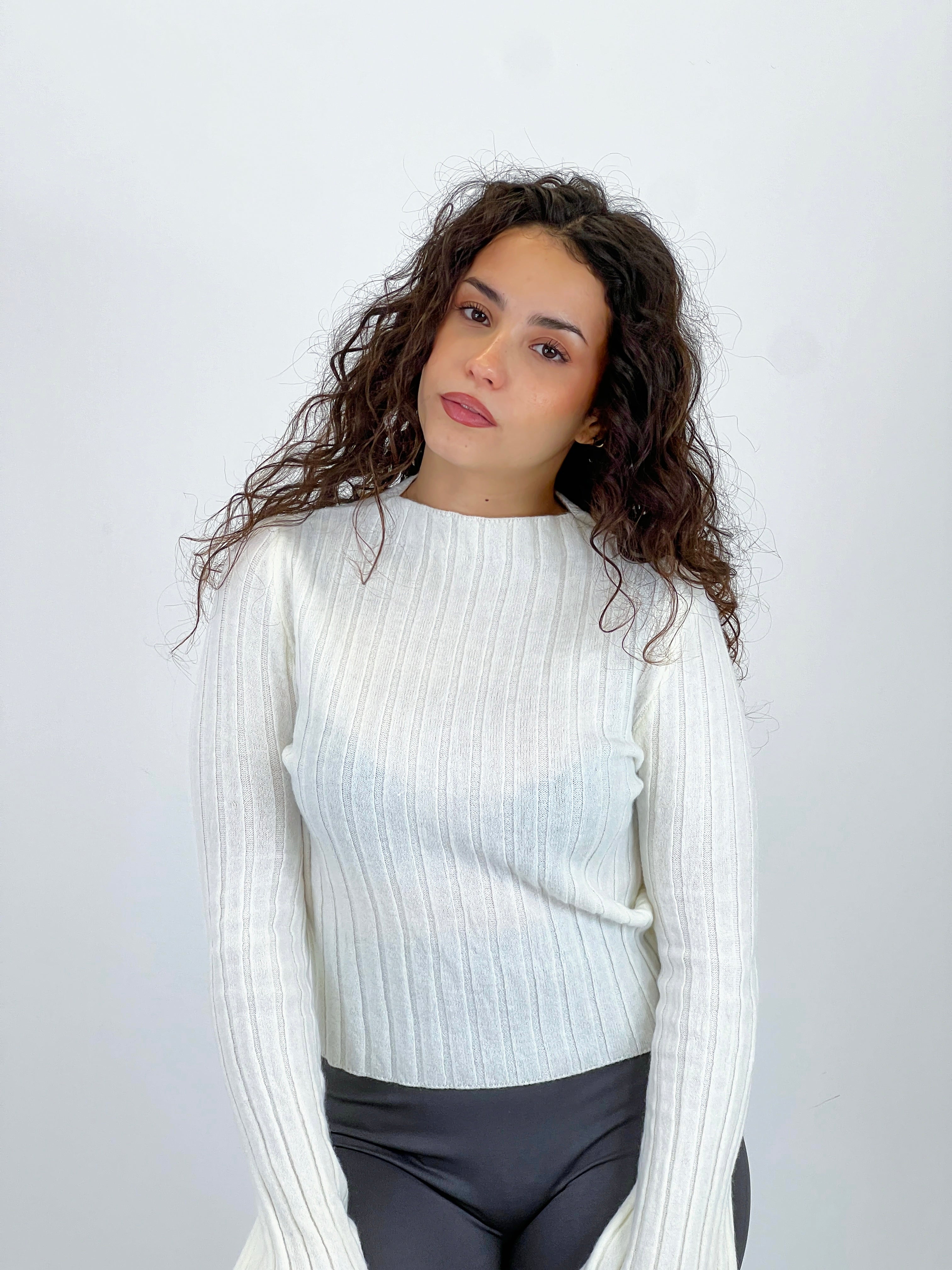 Jersey punto manga acampanada