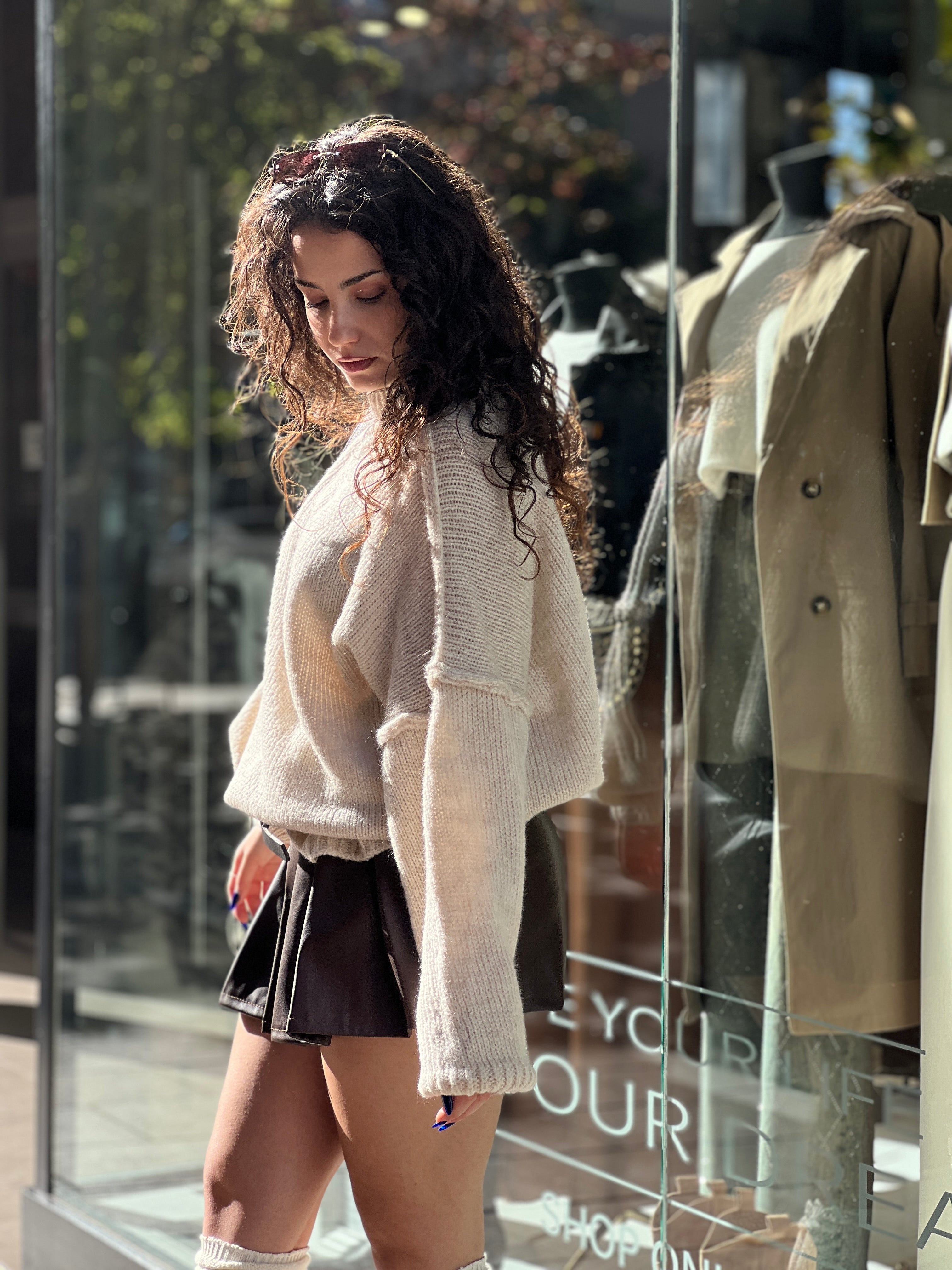 Jersey perkins oversize manga caída