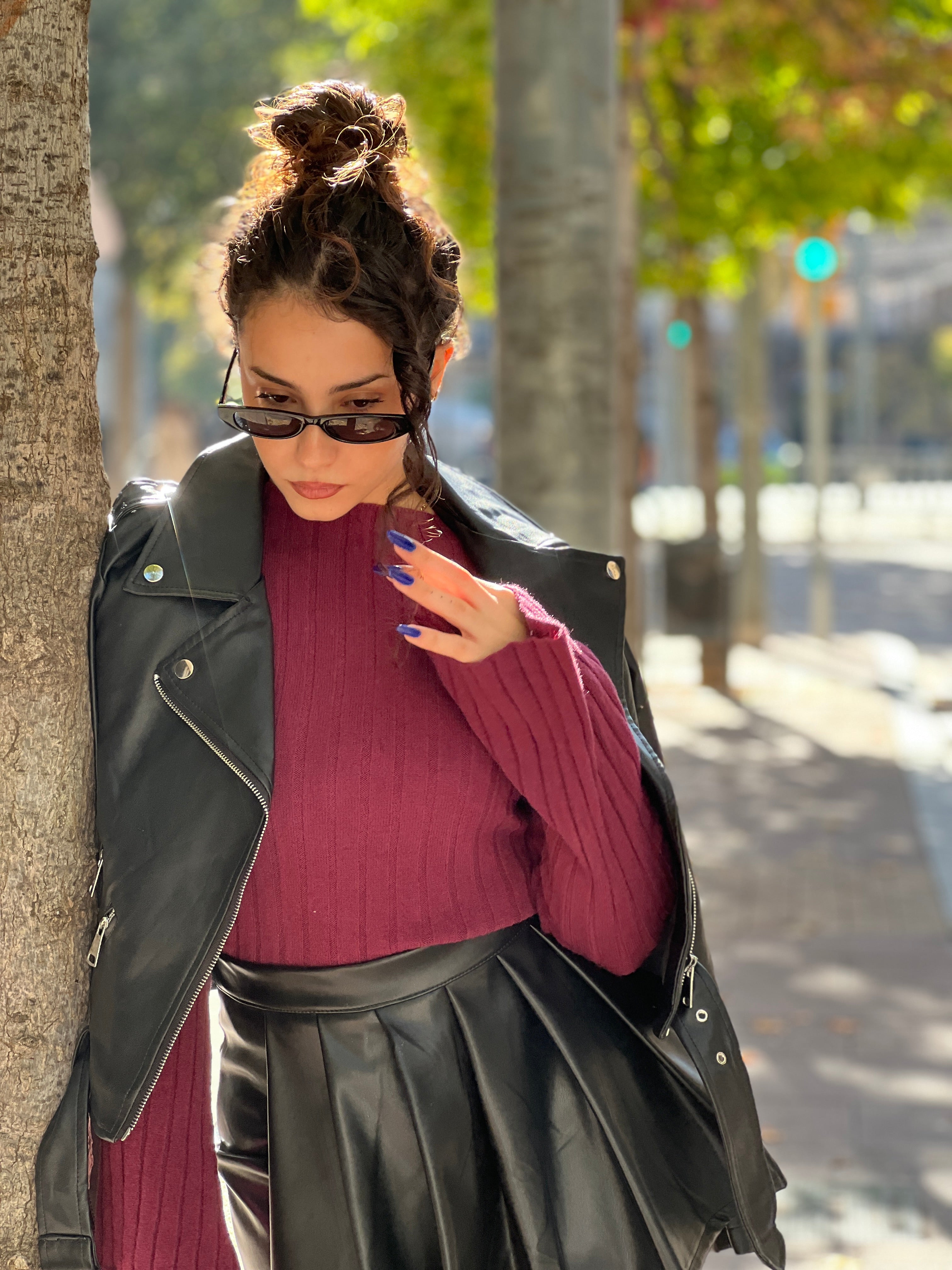 Jersey punto manga acampanada